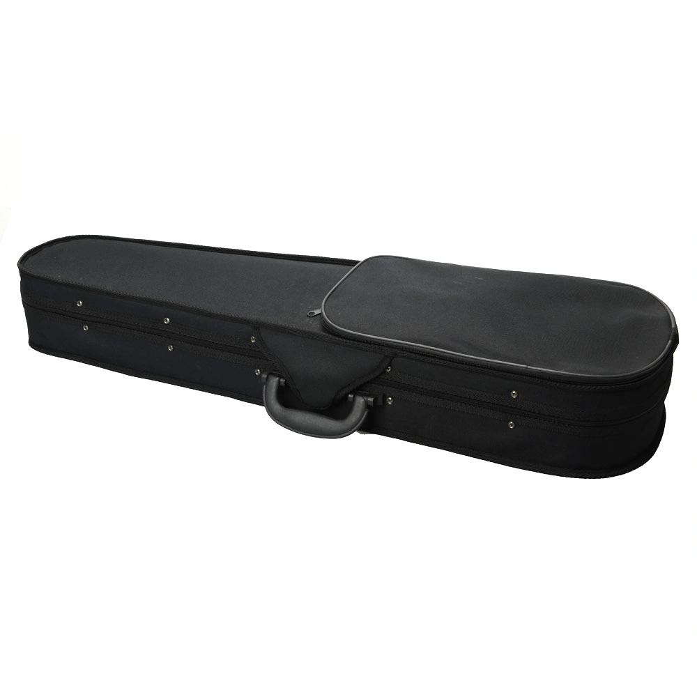 GV102 4/4 Solid Wood EQ Violin Case Bow Violin Strings Shoulder Rest Electronic Tuner Connecting Wire Cloth Black view 11