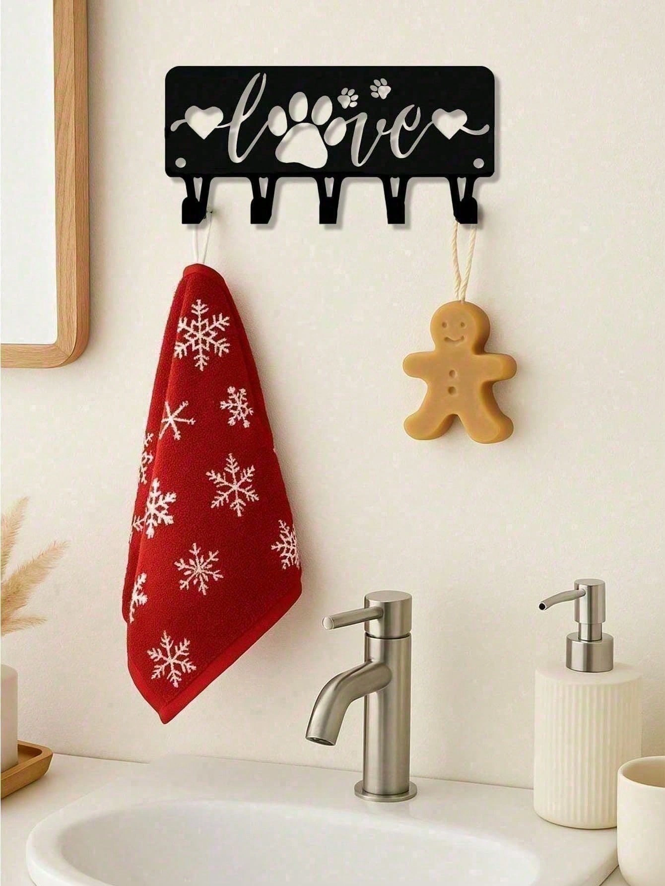 CIFbuy Modern Puppy Wall Key Holder Hooks Set for Keys Coats Towels Entryway Kitchen view 4
