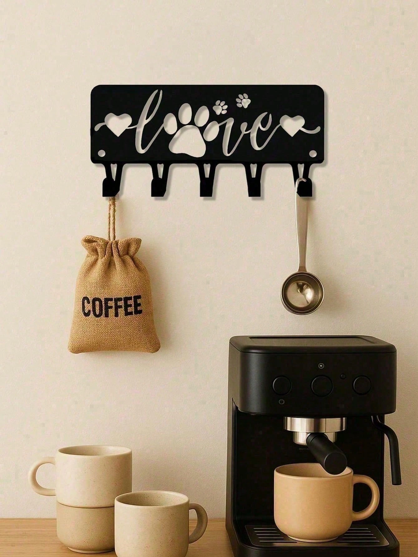 CIFbuy Modern Puppy Wall Key Holder Hooks Set for Keys Coats Towels Entryway Kitchen view 5