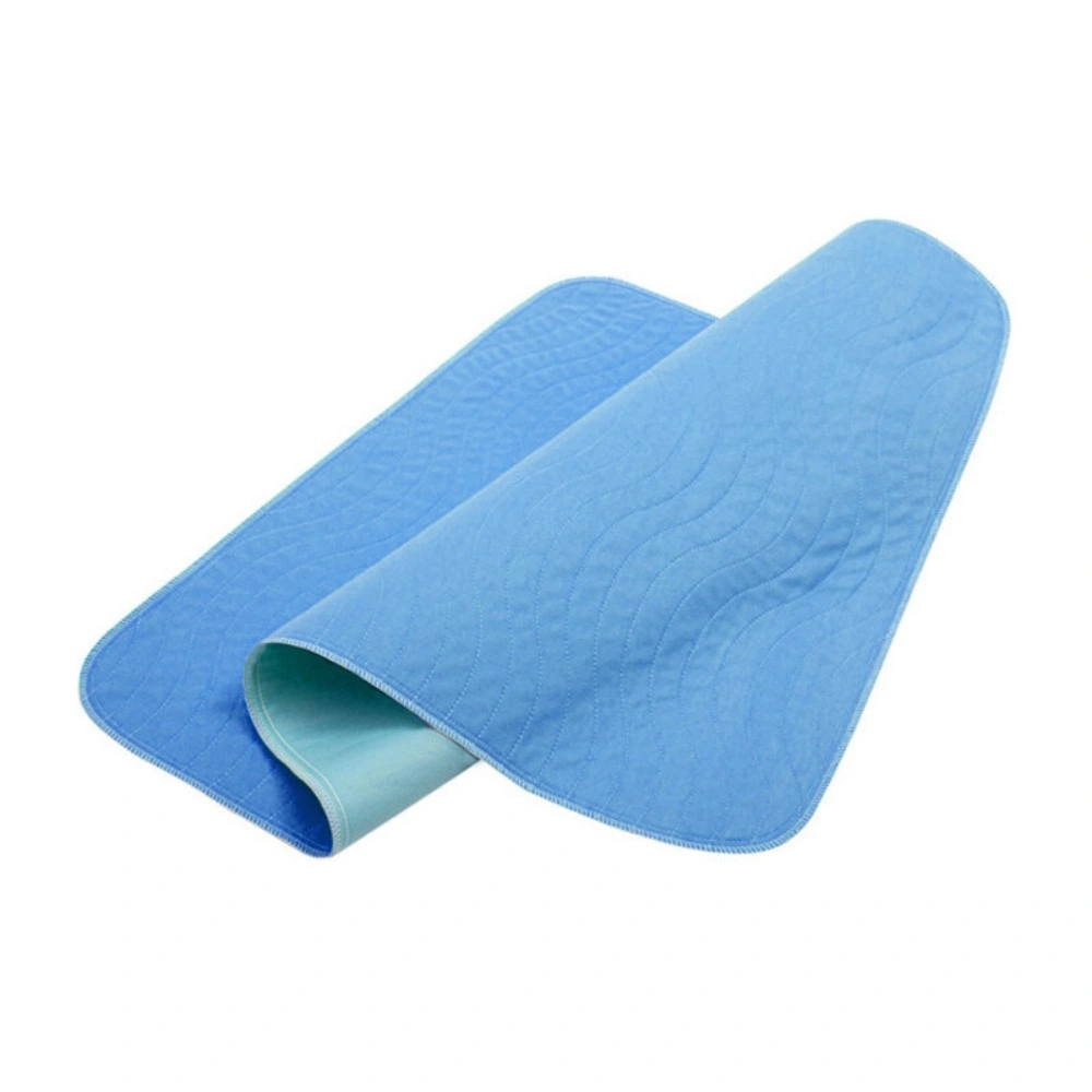 Blue Reusable Washable Bed Pads Incontinence Protection Sheets High Absorbency view 3