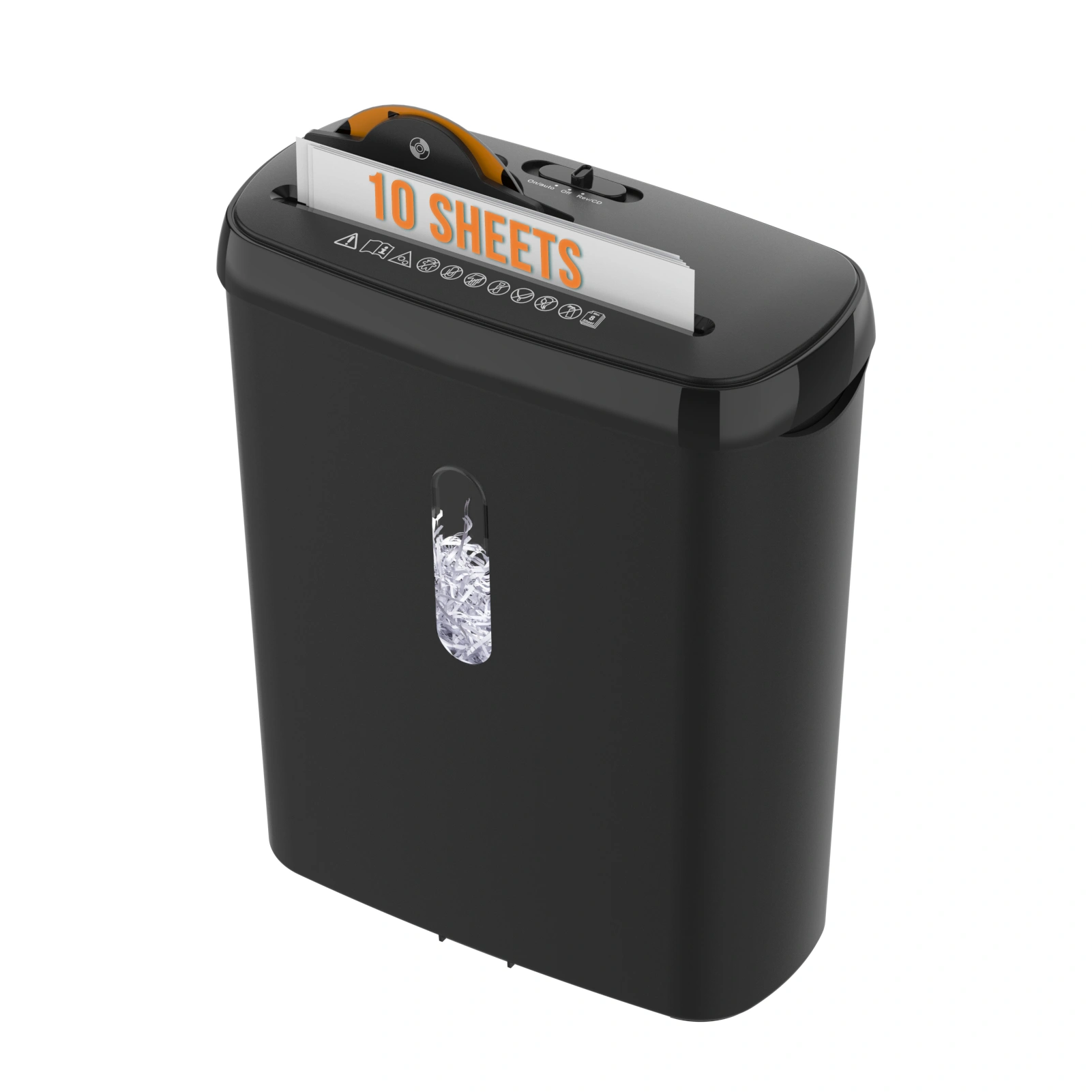 10-Sheet Strip Cut Paper Shredder, P-2 Security Level, 3.17-Gallon Basket, CD Credit Card Shredder, ETL Certified, Jam-Proof