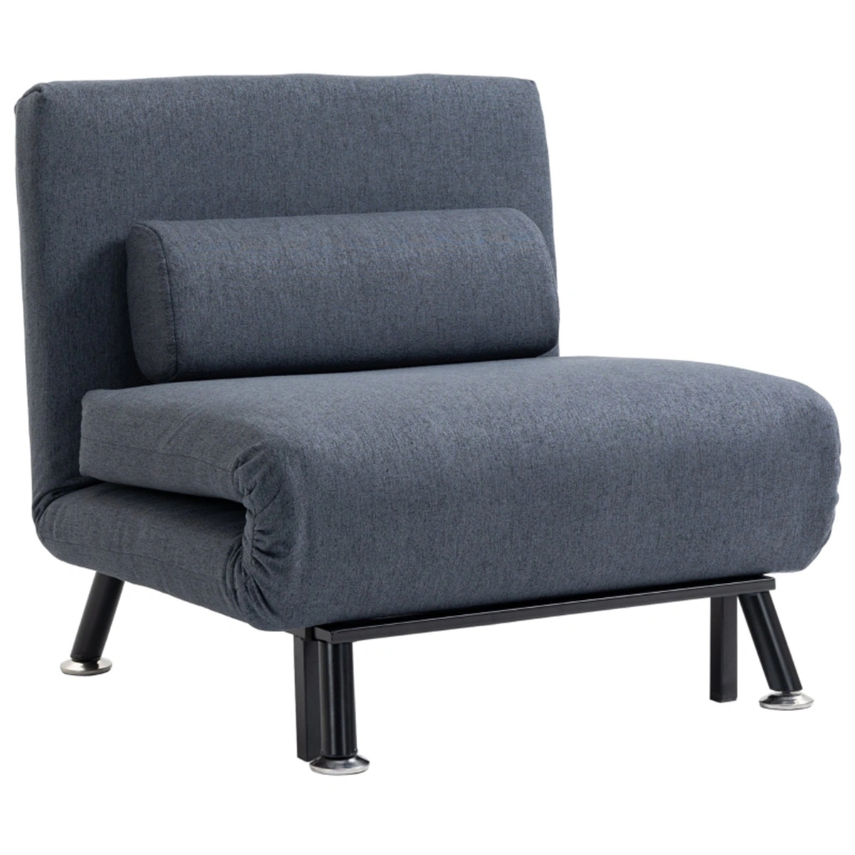 Single Sofa Bed Chair, Foldable Sleeper Couch with Storage, Compact Daybed for Small Spaces, Living Room, Guest Bedroom, Apartment
