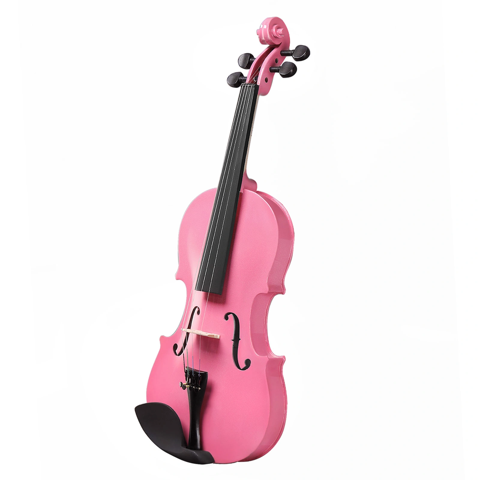 New 4/4 Acoustic Violin Case Bow Rosin Pink view 9