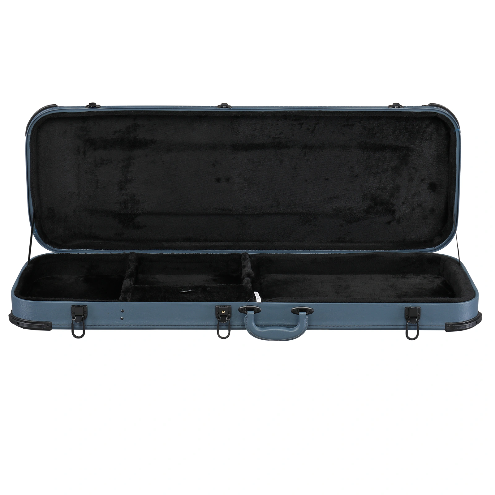 Blue Electric Guitar Hard Case Square PU with Protective Sleeve - Fits ST TL Style Burning Fire 170 view 3