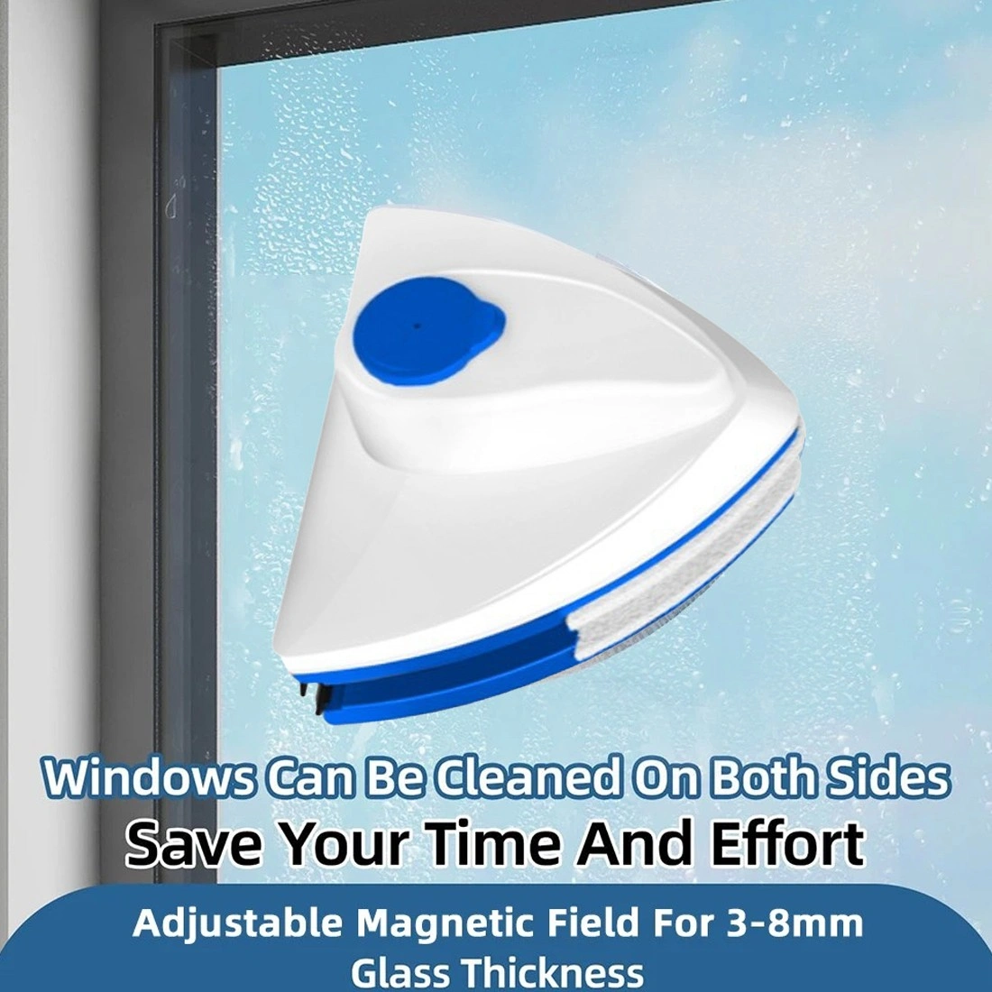 Magnetic Window Cleaner Double Sided, Indoor & Outdoor Glass Washer with Magnet Cleaning view 5