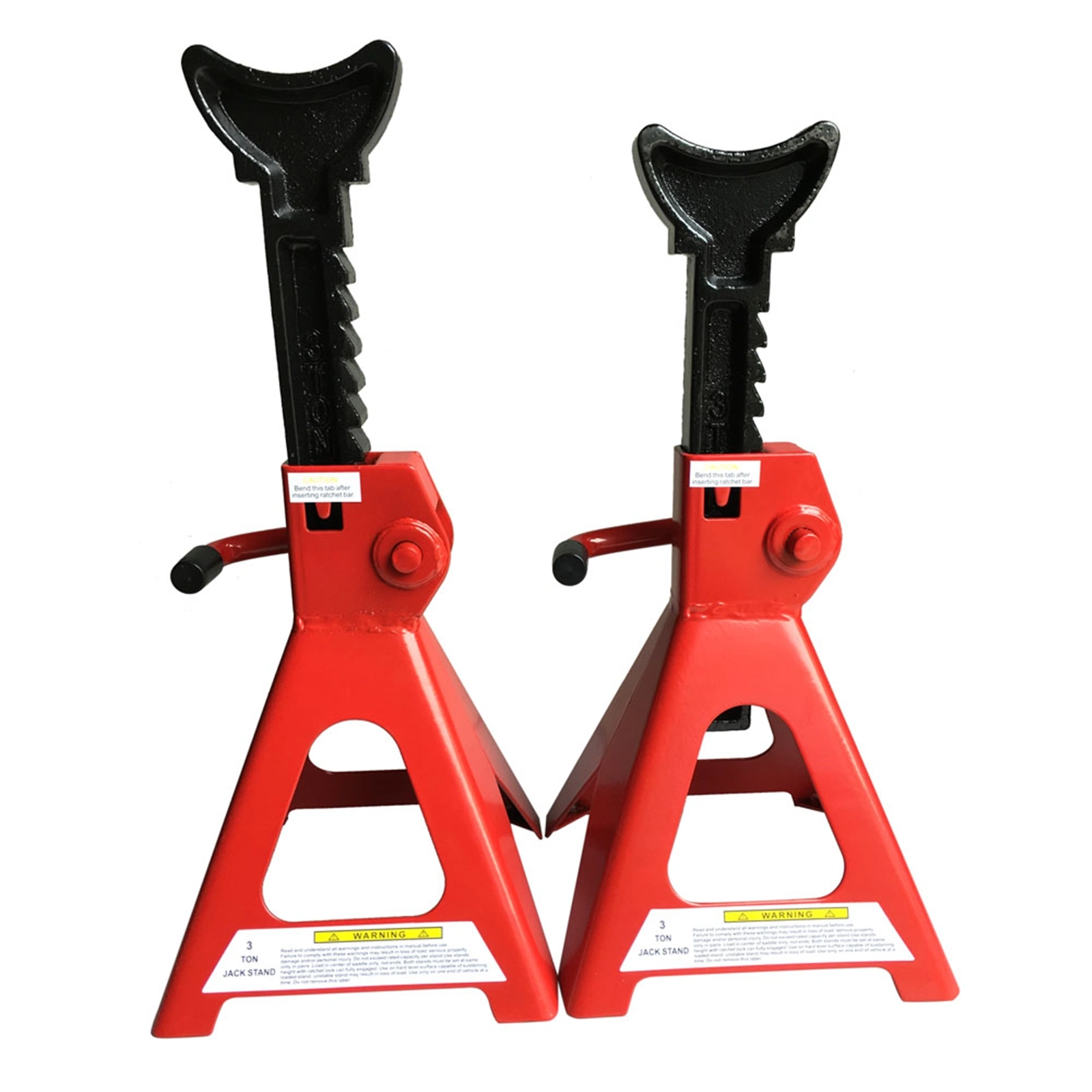 1 Pair of 3 Ton Jack Stands Red view 3