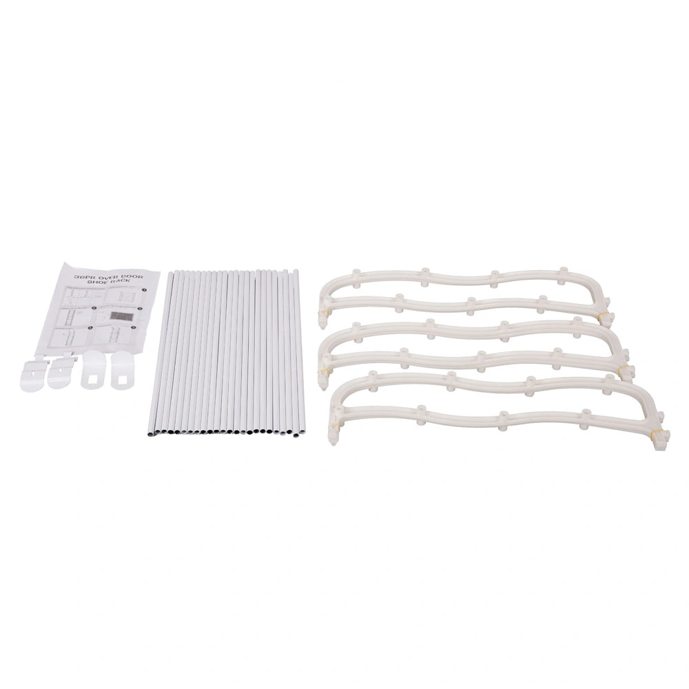 12-Tier Wall-Mounted Shoe Rack Organizer, Space-Saving Home Entryway Shoe Storage Shelf, White view 2