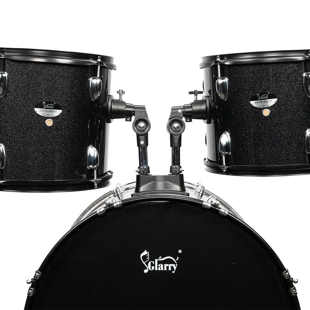 Full Size Adult Drum Set 5-Piece Black with Bass Drum, two Tom Drum, Snare Drum, Floor Tom, 16" Ride Cymbal, 14" Hi-hat Cymbals, Stool, Drum Pedal, Sticks view 10