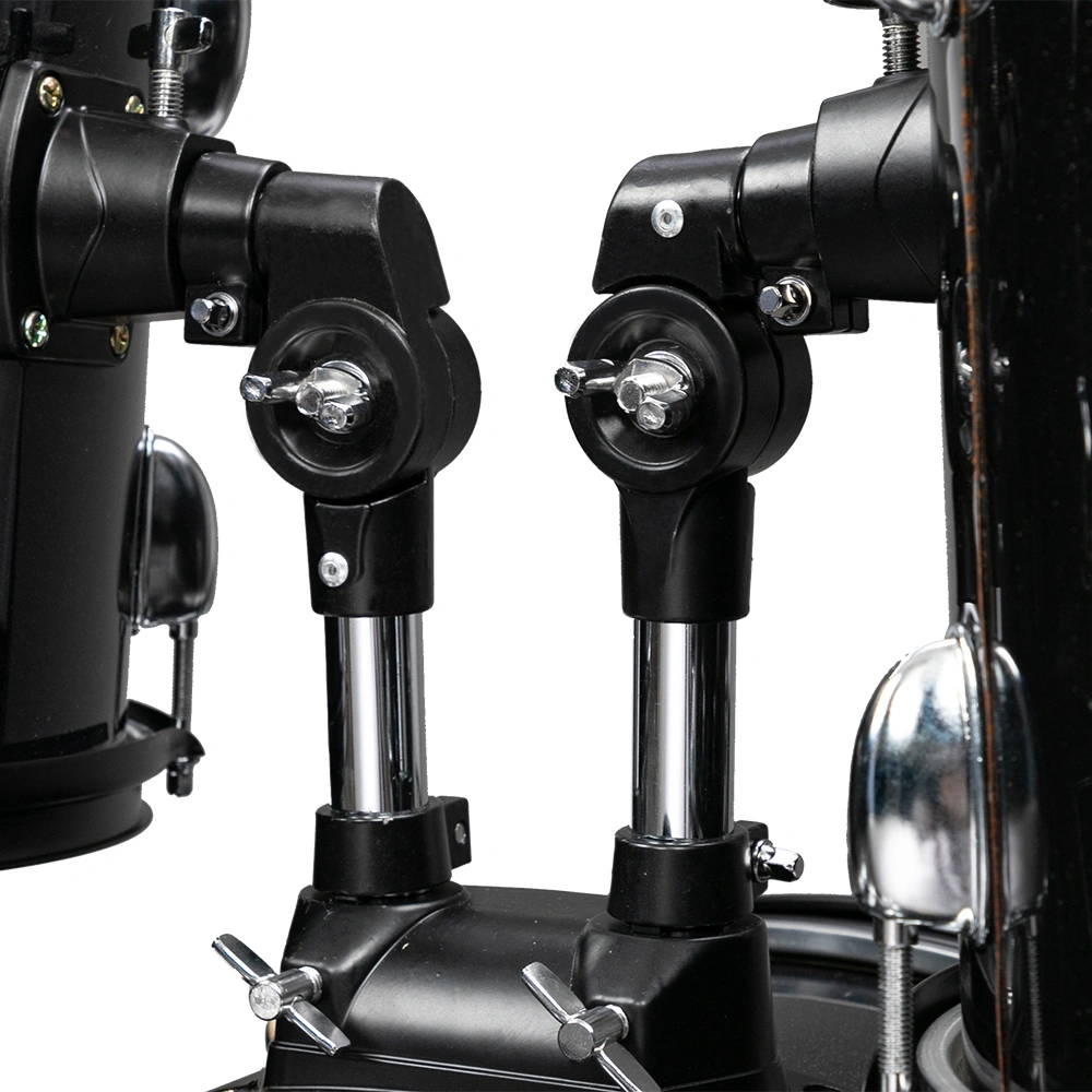 Full Size Adult Drum Set 5-Piece Black with Bass Drum, two Tom Drum, Snare Drum, Floor Tom, 16" Ride Cymbal, 14" Hi-hat Cymbals, Stool, Drum Pedal, Sticks view 11