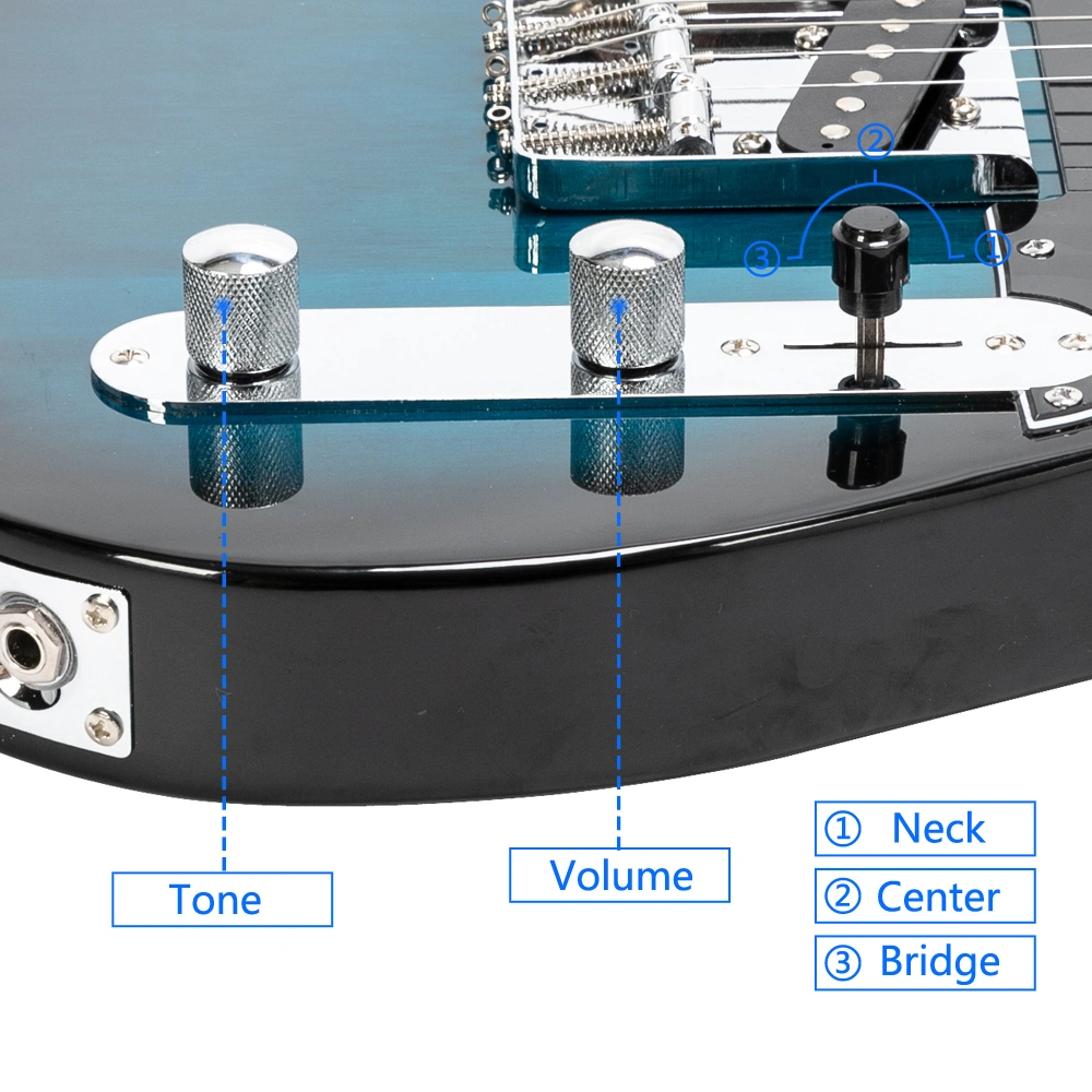 Maple Fingerboard GTL Electric Guitar SS Pickup Blue view 22