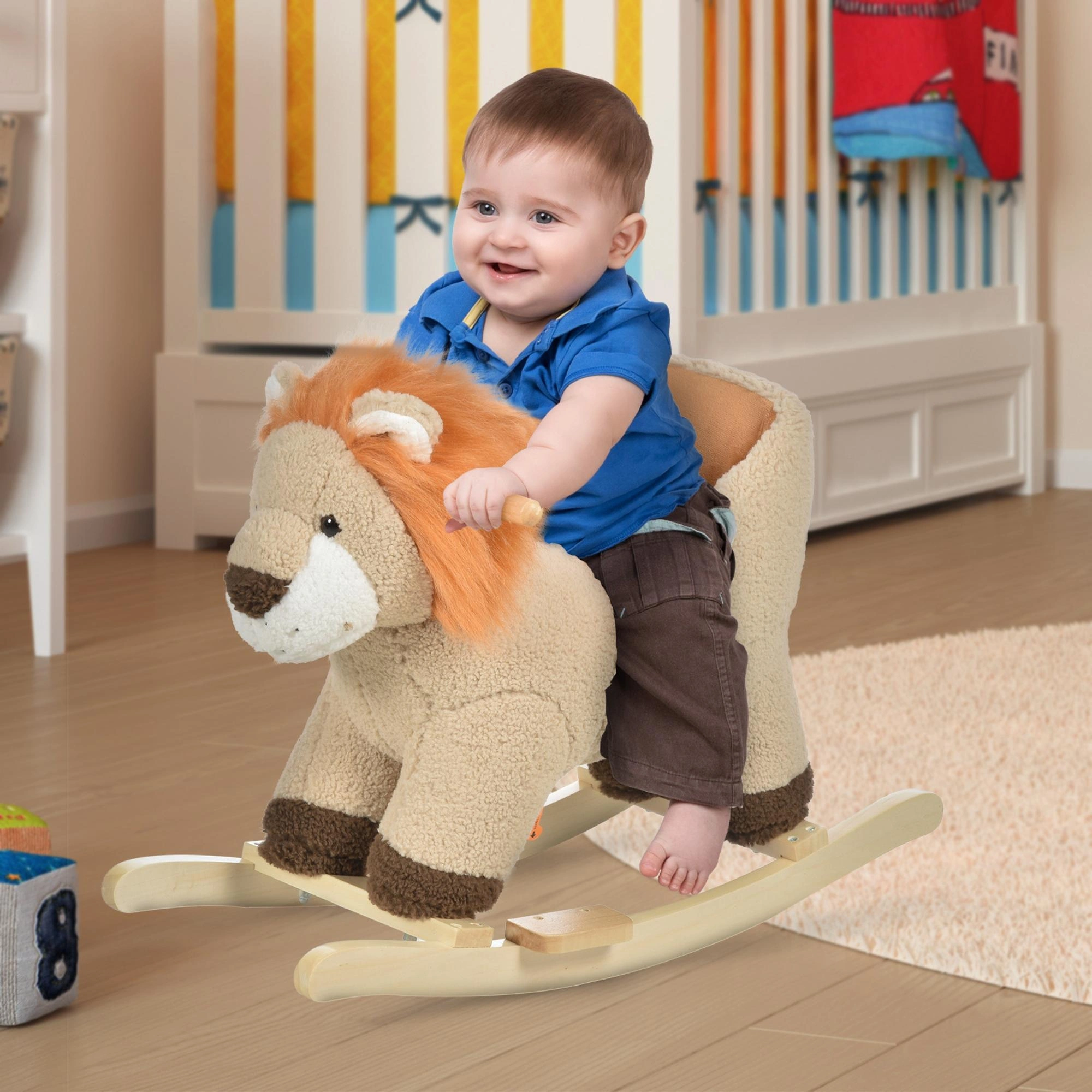 Toddler Rocking Horse for Kids Wooden Balance Ride On Toy Sensory Montessori Gift