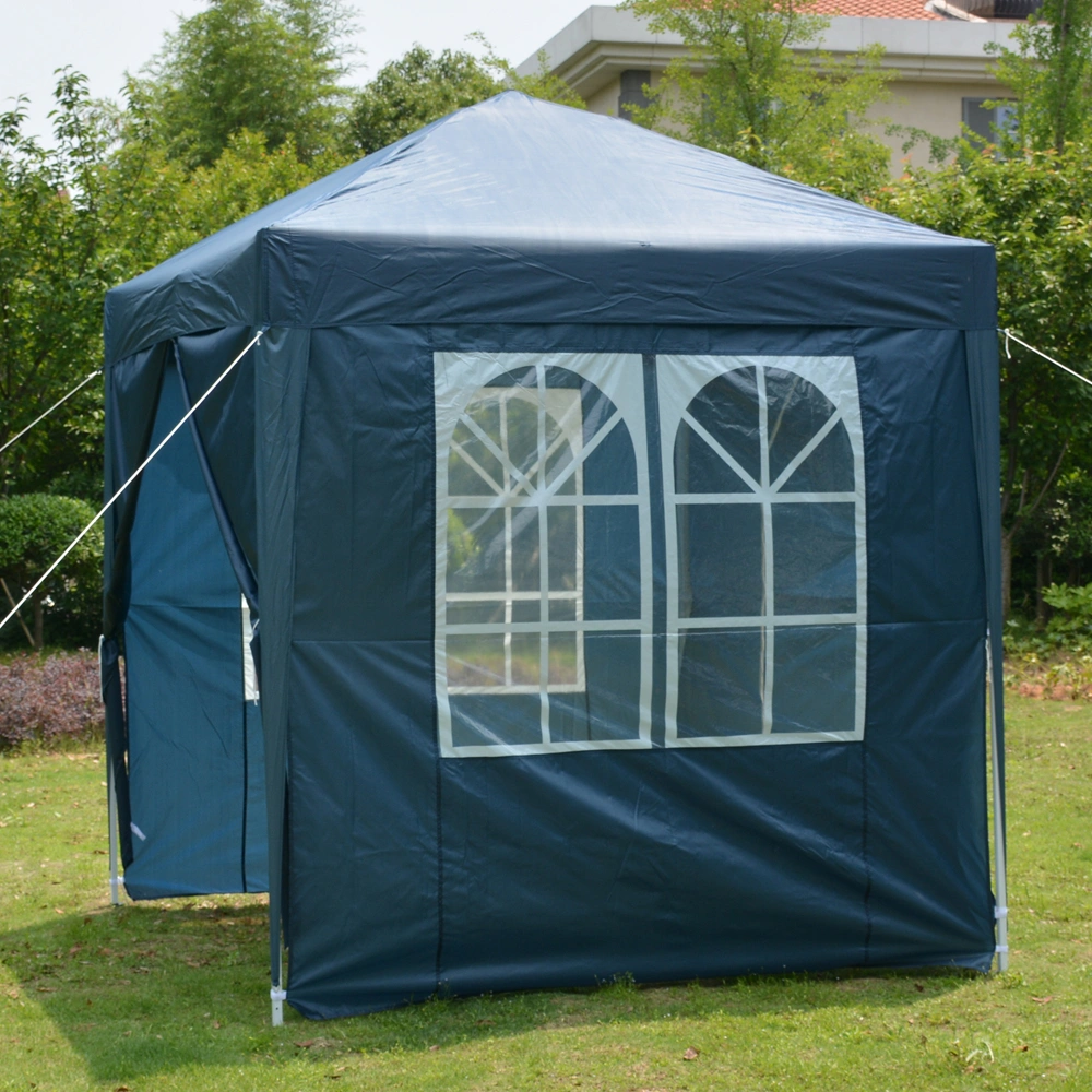 2 x 2m Two Doors & Two Windows Practical Waterproof Right-Angle Folding Tent Blue view 16