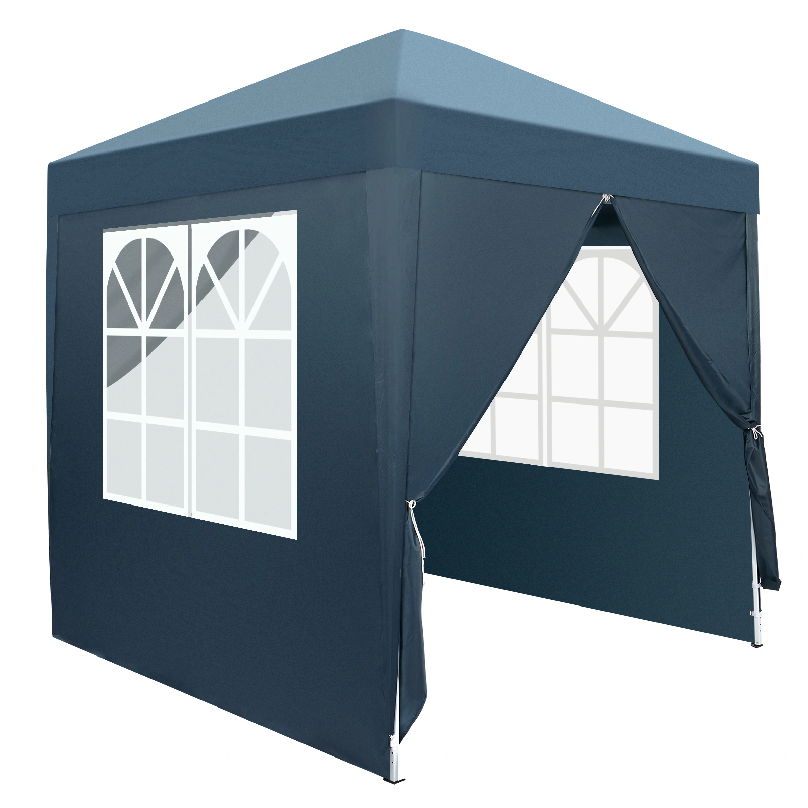 2 x 2m Two Doors & Two Windows Practical Waterproof Right-Angle Folding Tent Blue view 29
