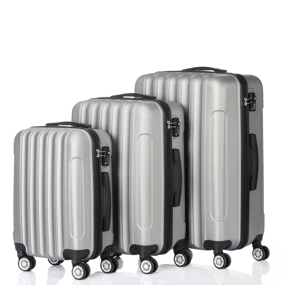 3 Piece Lightweight ABS Carry-On Suitcase Set, 4 Spinner Wheels Hard Shell Trolley Luggage view 10