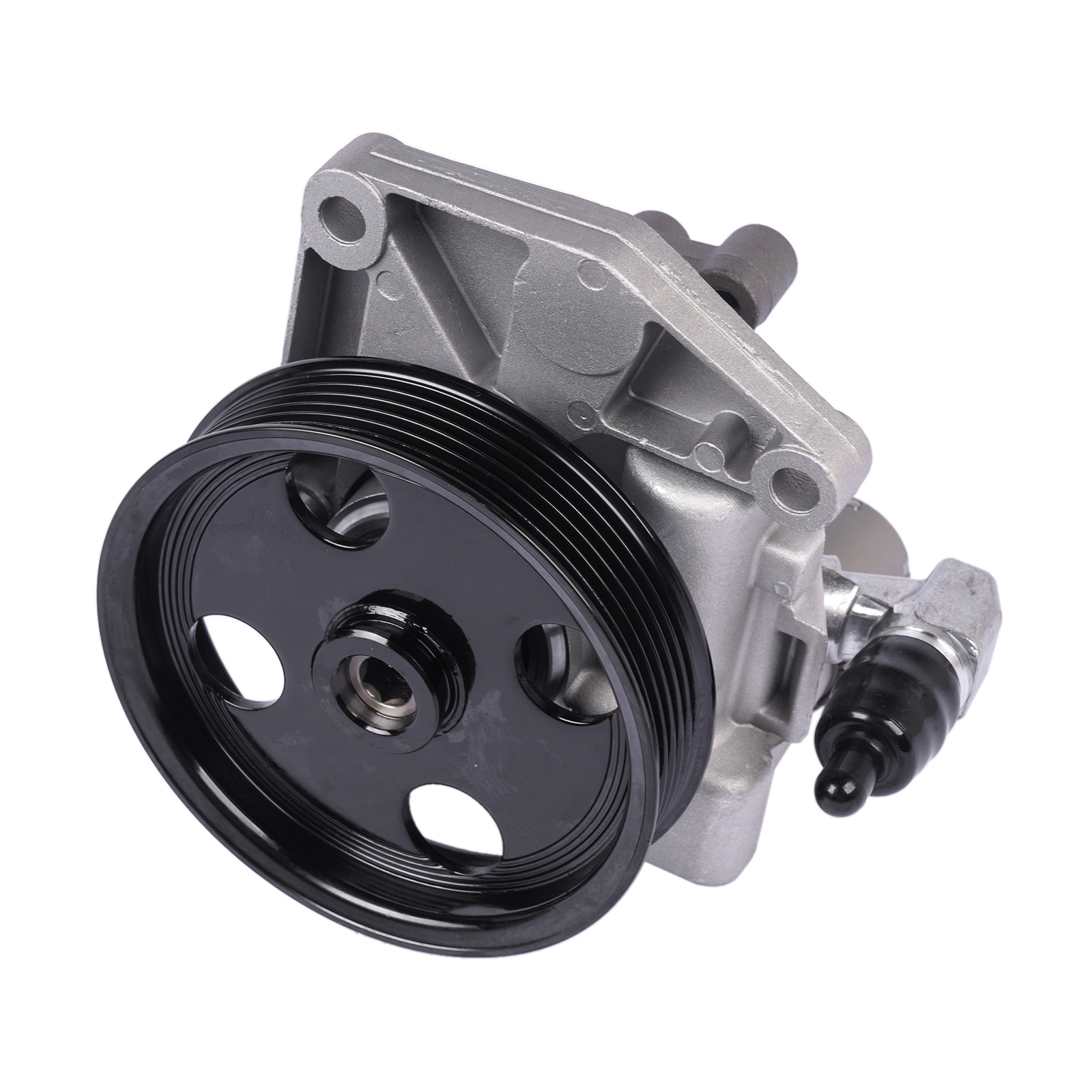 Front Power Steering Pump Fits for Mercedes-Benz E350 3.5L V6 E550 5.5L V8 2010-2011 Sedan 4-Door Silver 1Pc view 2