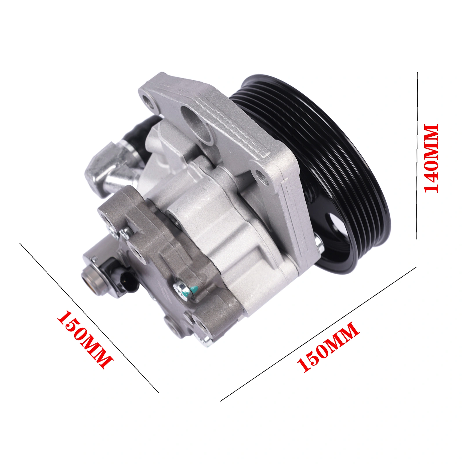 Front Power Steering Pump Fits for Mercedes-Benz E350 3.5L V6 E550 5.5L V8 2010-2011 Sedan 4-Door Silver 1Pc view 7