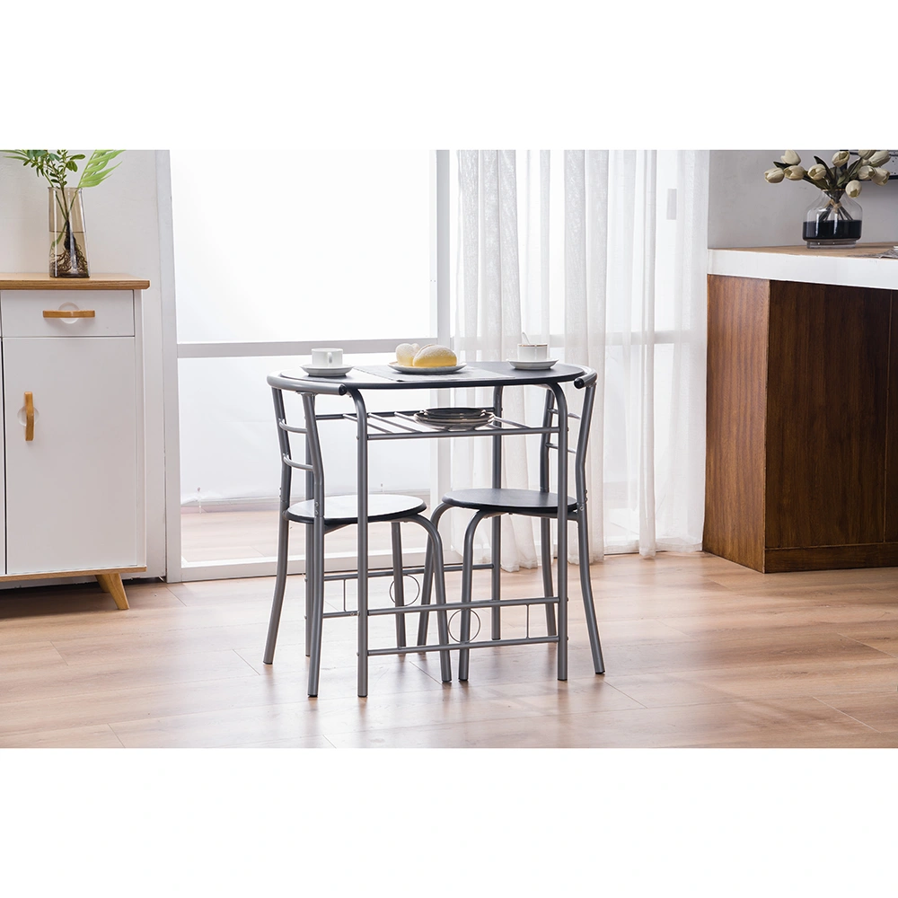 PVC Breakfast Table (One Table and Two Chairs) Black view 19
