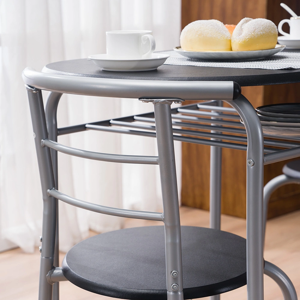 PVC Breakfast Table (One Table and Two Chairs) Black view 20