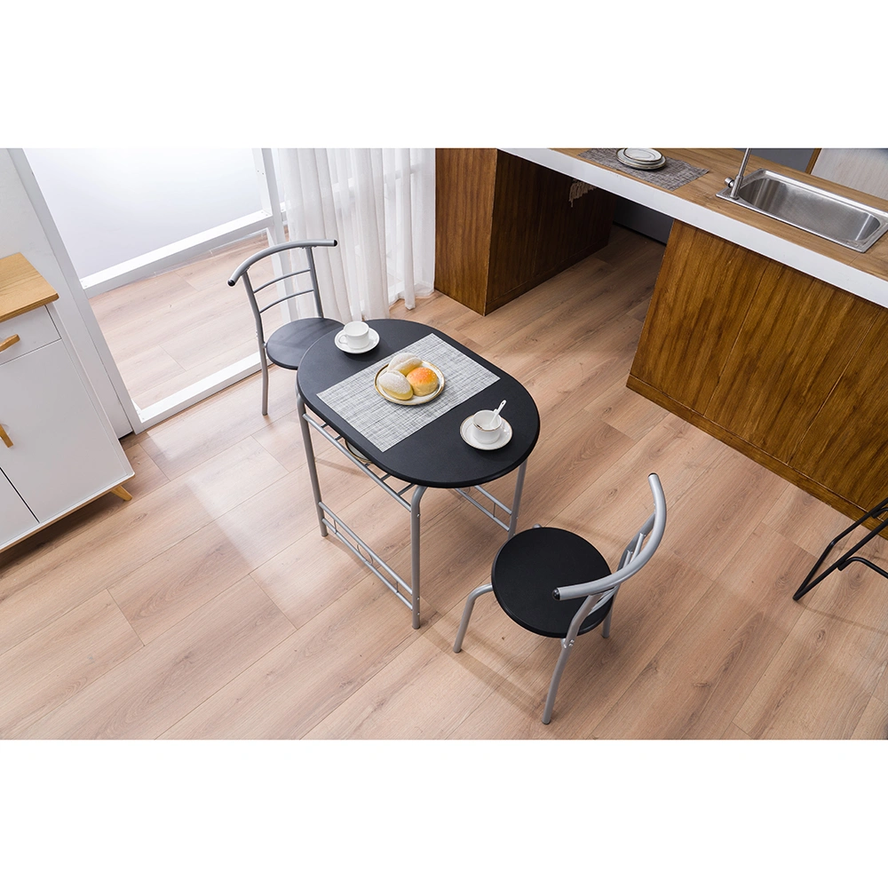 PVC Breakfast Table (One Table and Two Chairs) Black view 28
