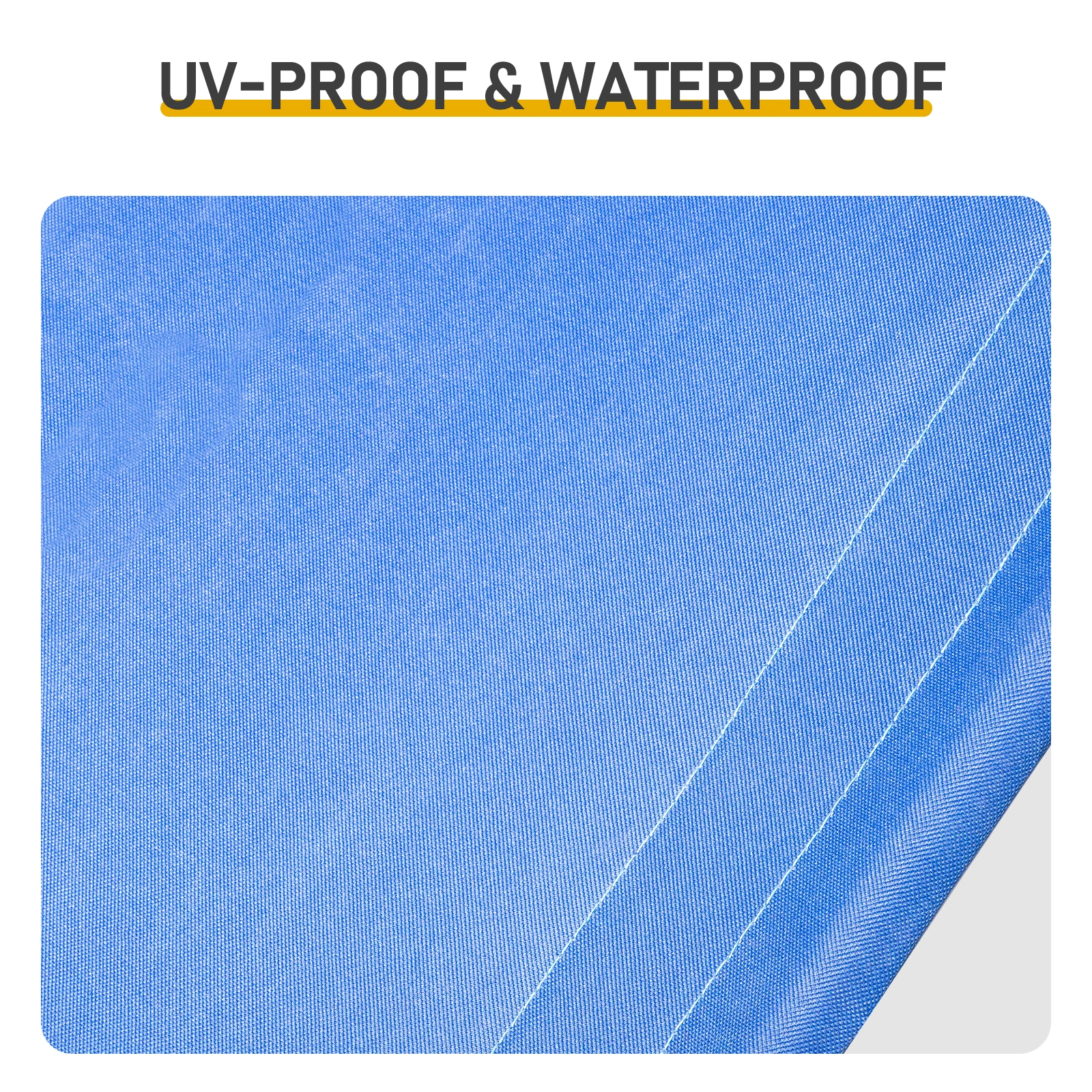 4*4*3.3FT Black Iron Pipe PVC Coated Polyester Tarpaulin Waterproof and UV-resistant Blue Pet Tent. Tarpaulin bottom is sewn together; top has Velcro closure view 7