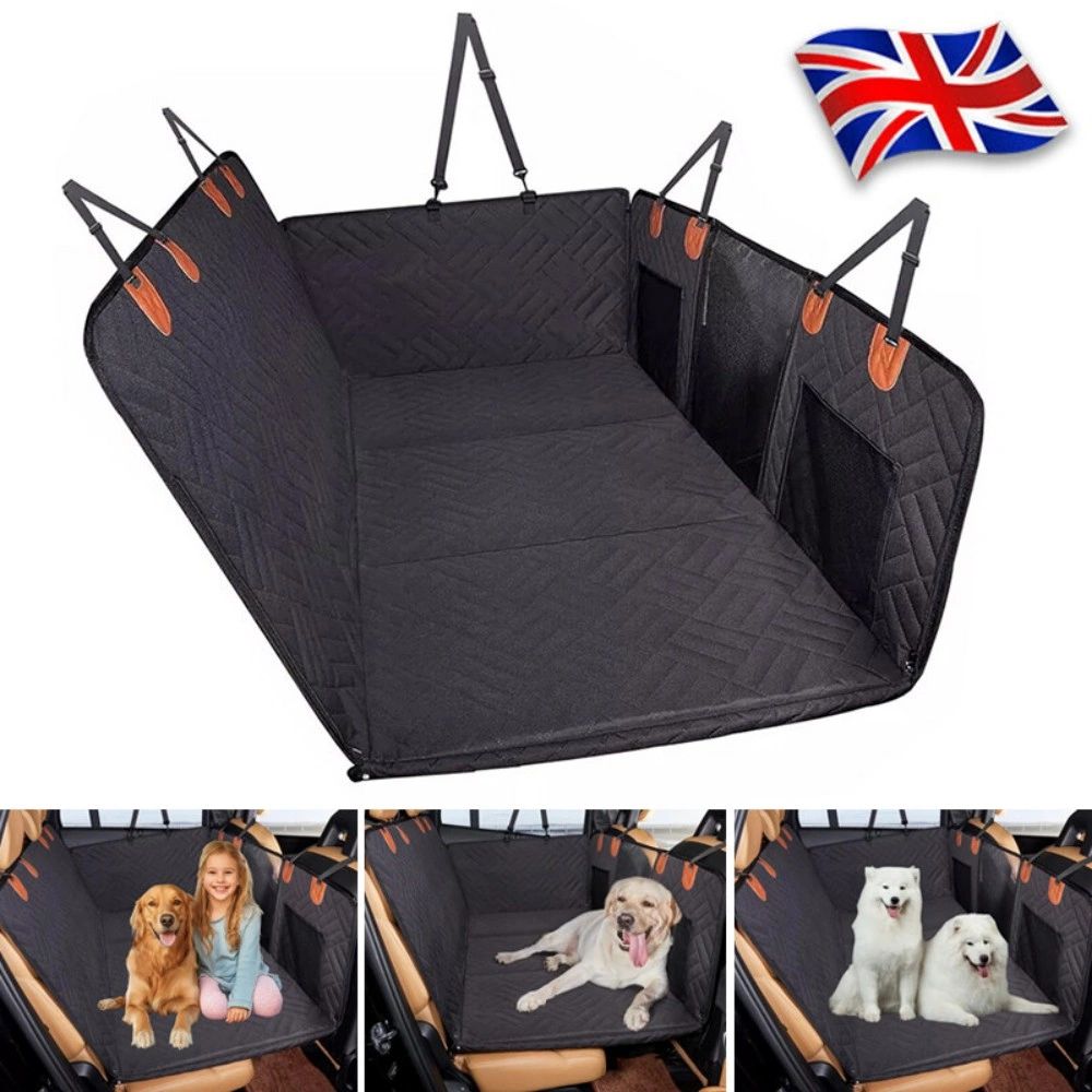 Dog Car Seat Cover with Hard Bottom - Back Seat Extender Protector for Pets view 2