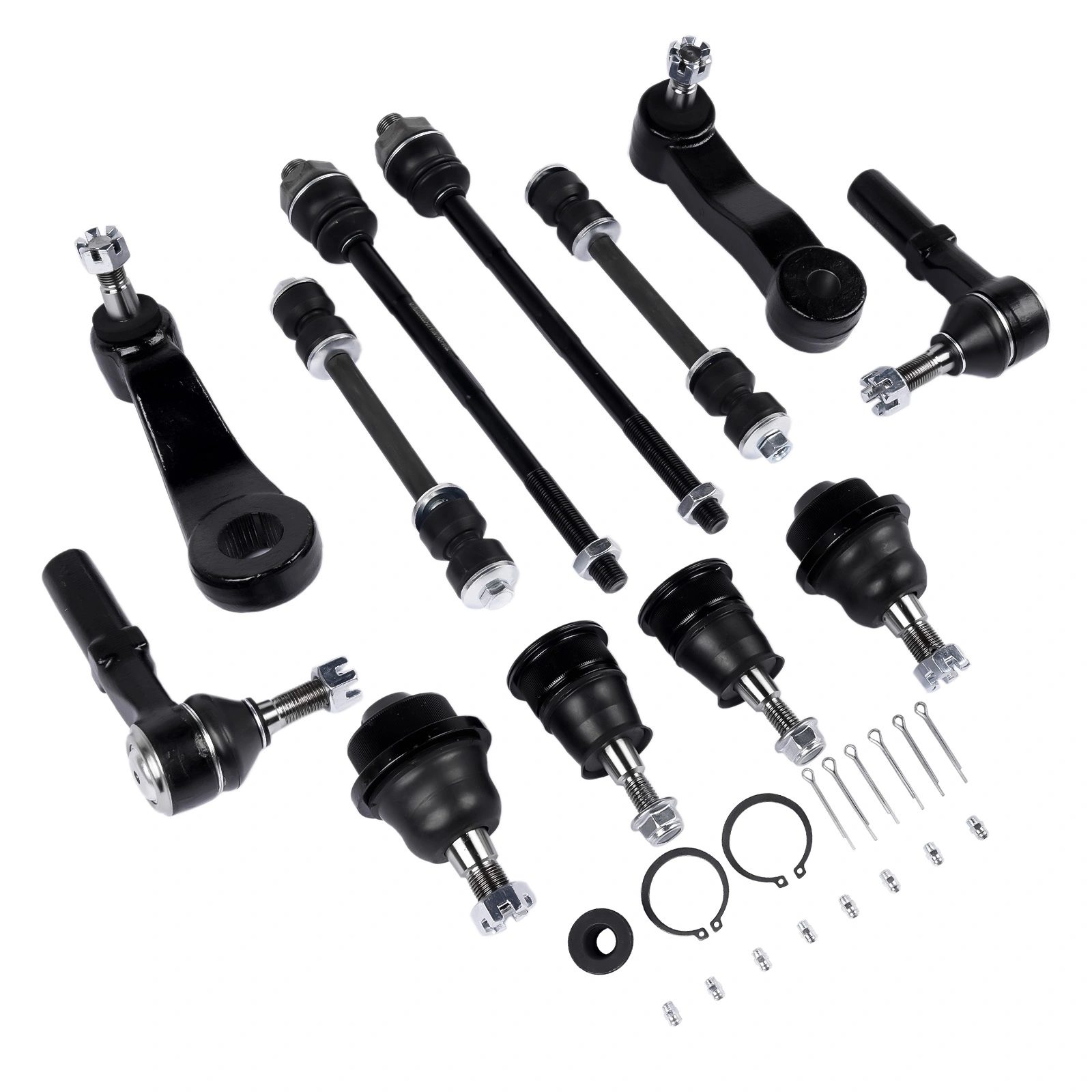 12Pcs Front Ball Joints Tie Rods Sway Bars Kit Fit for Chevy Silverado GMC Sierra 1500HD 2500 2500HD 3500 3500HD 2001-2010 K80631 K6654 K6535 ES3488 ES3609 view 2