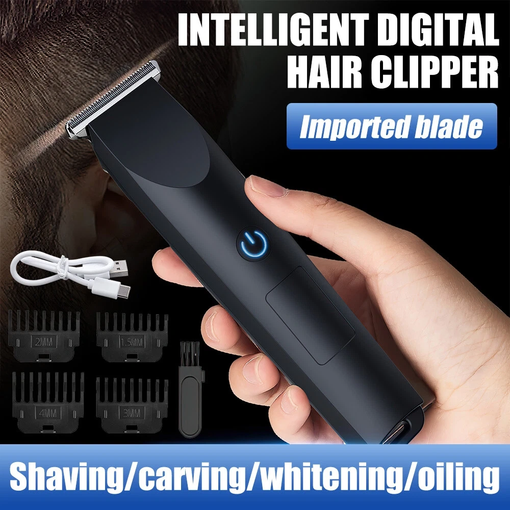 Men's Pro Electric Hair Clippers & Beard Trimmer, Rechargeable Barber Shaving Machine - Black view 4