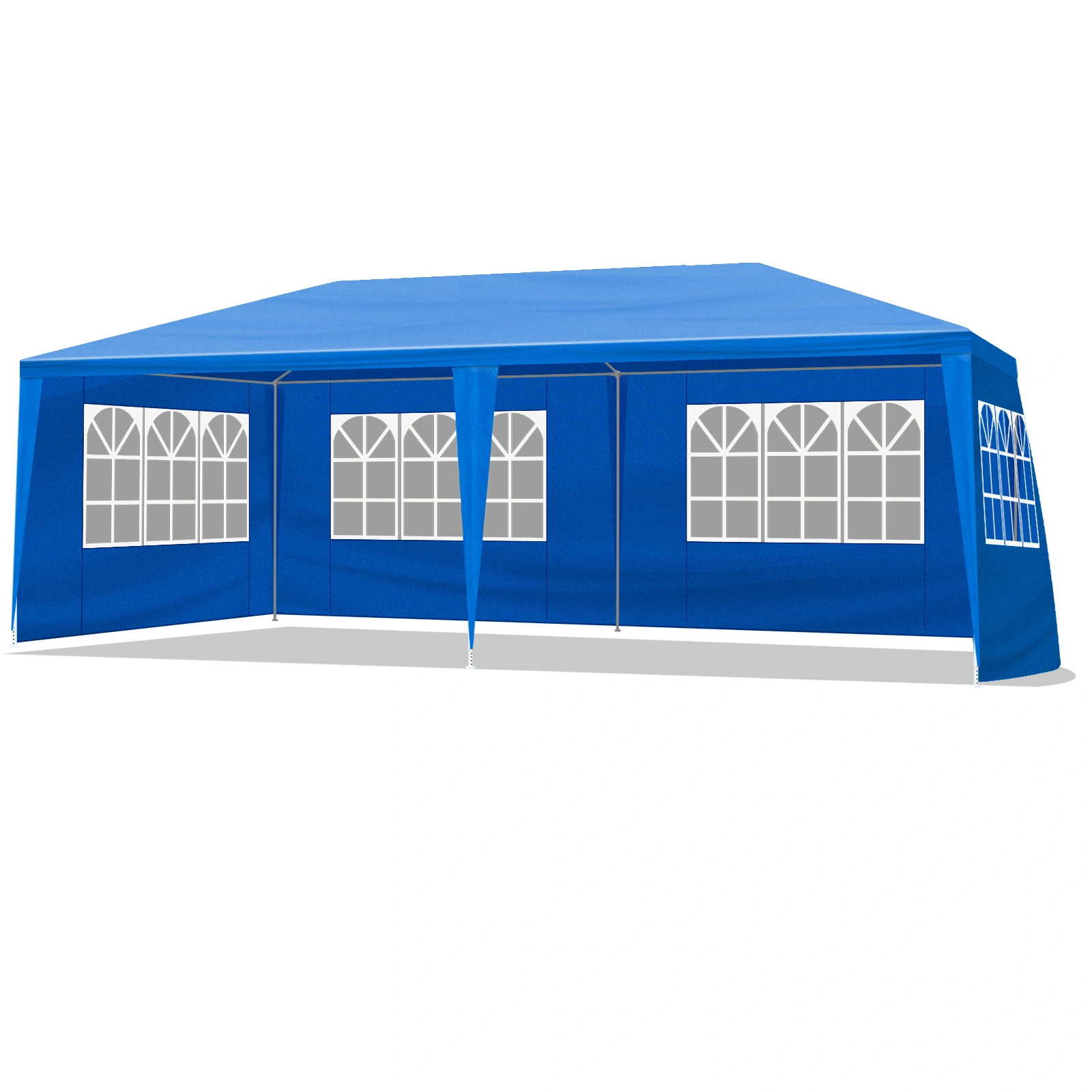 10'x20' Outdoor Party Tent with 6 Removable Sidewalls, Waterproof Canopy Patio Wedding Gazebo, Blue view 4