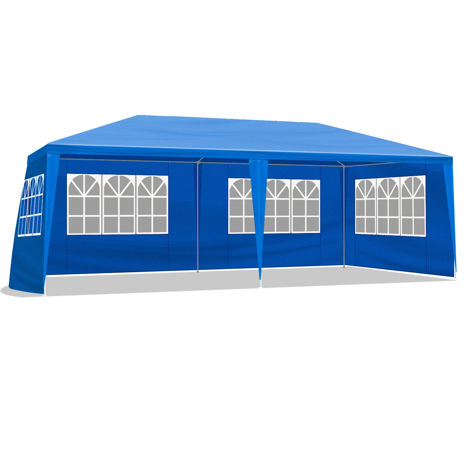 10'x20' Outdoor Party Tent with 6 Removable Sidewalls, Waterproof Canopy Patio Wedding Gazebo, Blue view 5