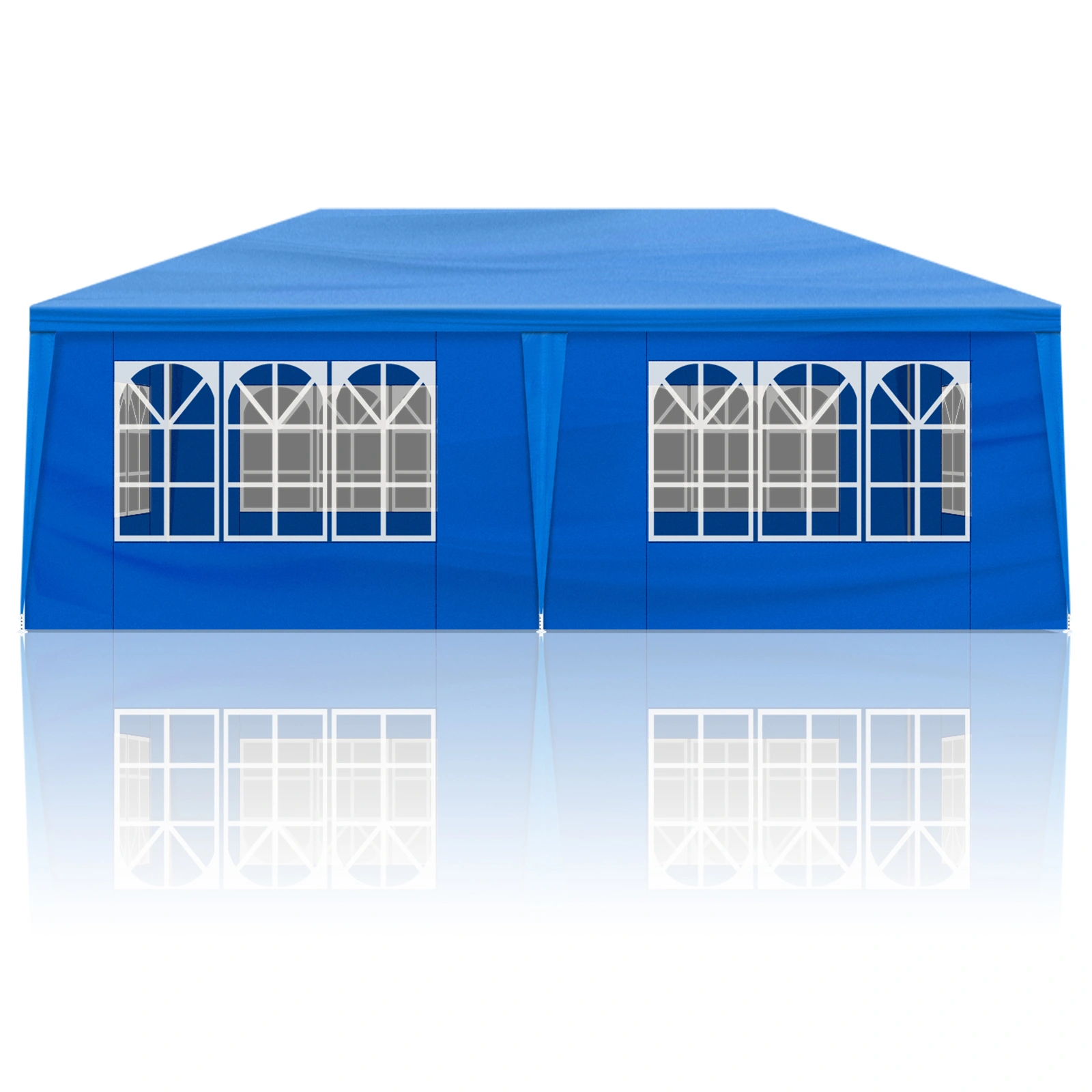 10'x20' Outdoor Party Tent with 6 Removable Sidewalls, Waterproof Canopy Patio Wedding Gazebo, Blue view 6