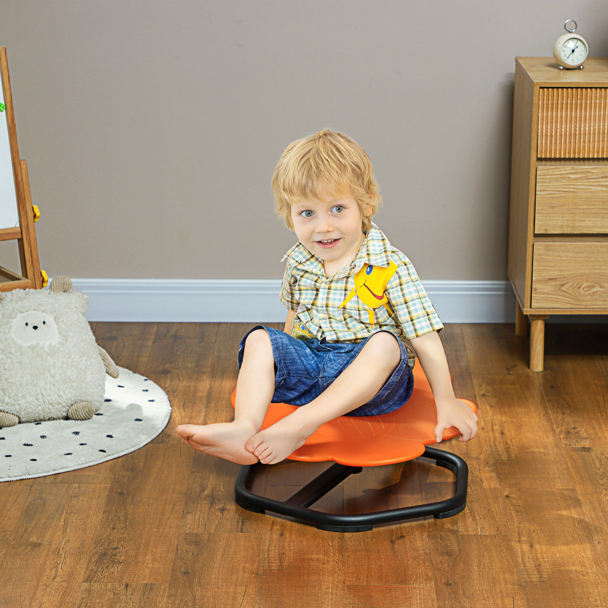 Sensory Spinning Chair for Kids & Adults, Indoor Outdoor Swing with Soft Cushion, Therapeutic Spin Seat for Autism ADHD Focus