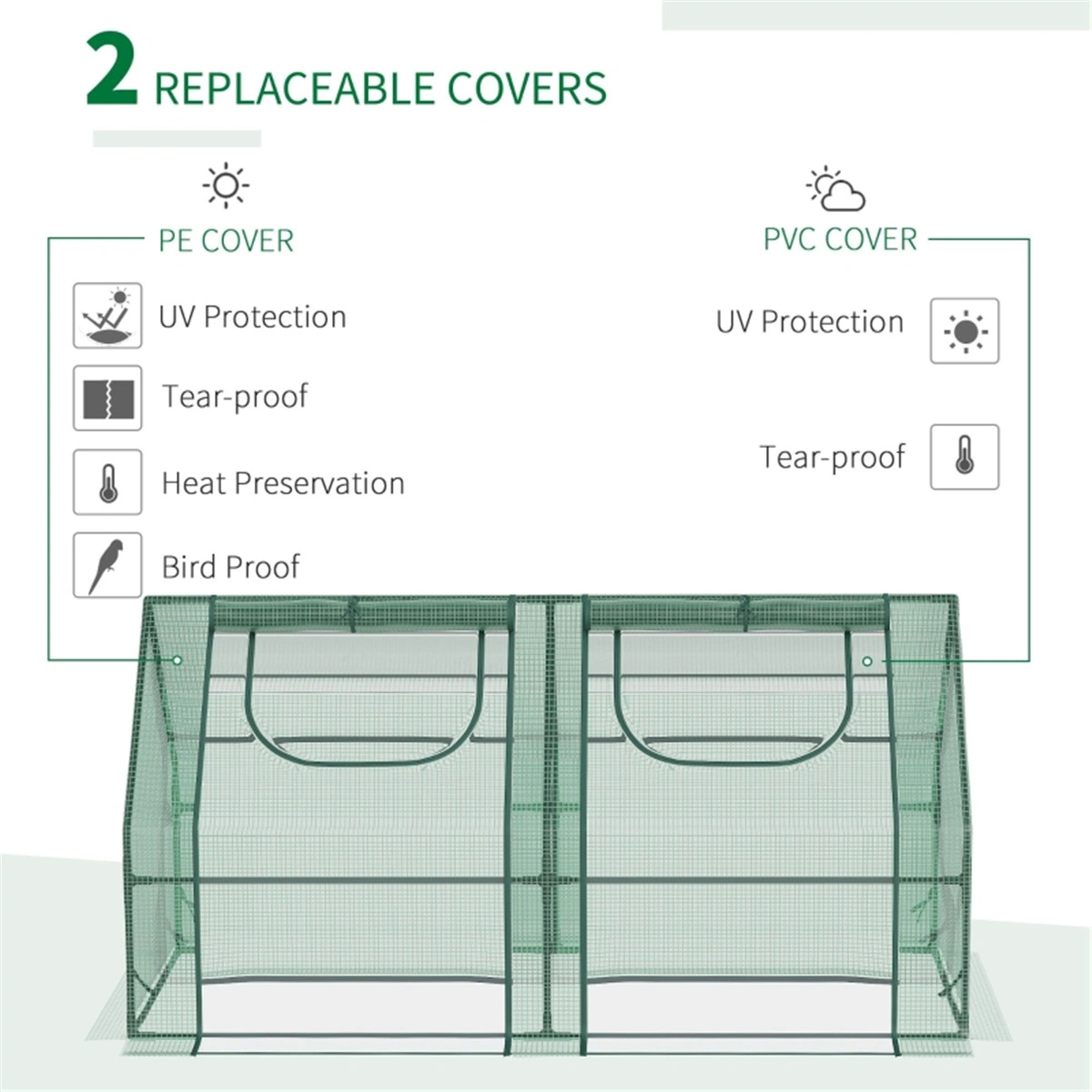 Mini Walk-in Greenhouse, Portable Garden Tent, Compact Hot Greenhouse for Plants, Seedlings & Vegetable Gardening view 3