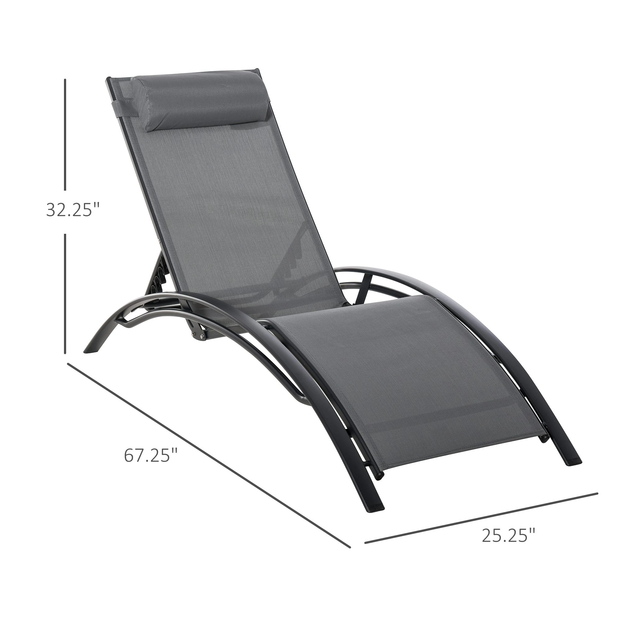 Outdoor Folding Reclining Lounge Chair, Portable Zero Gravity Rocking Chair with Cup Holder, Heavy Duty Steel Frame for Patio Deck Garden Poolside view 2