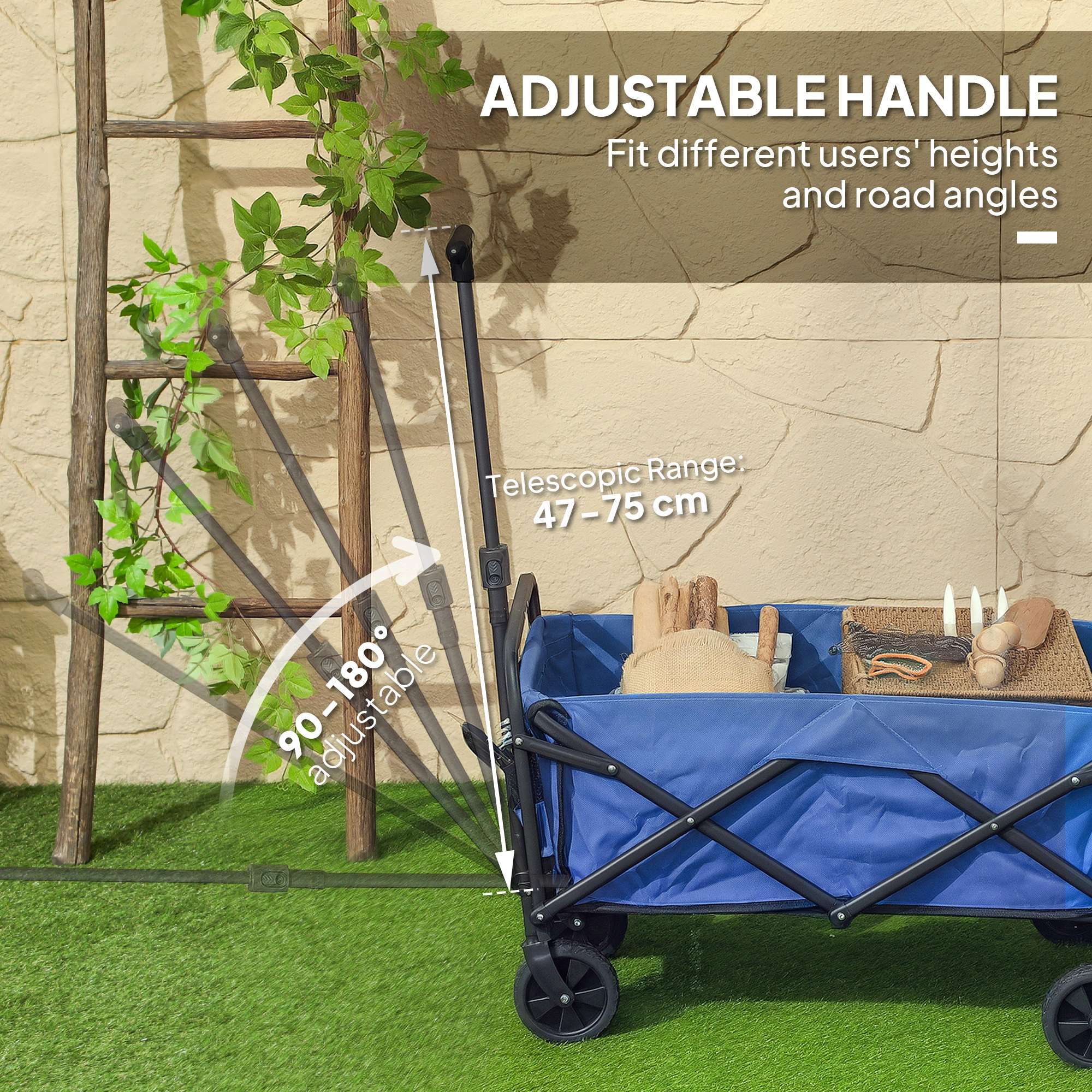Heavy Duty Folding Hand Truck, Aluminum Foldable Dolly Cart with Padded Handle & Large Wheels view 4