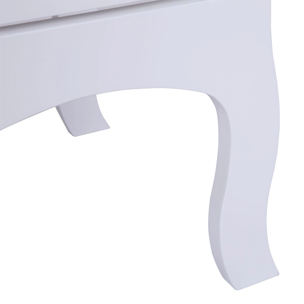 2pcs Country Style Two-Tier Night Tables Large Size White view 28