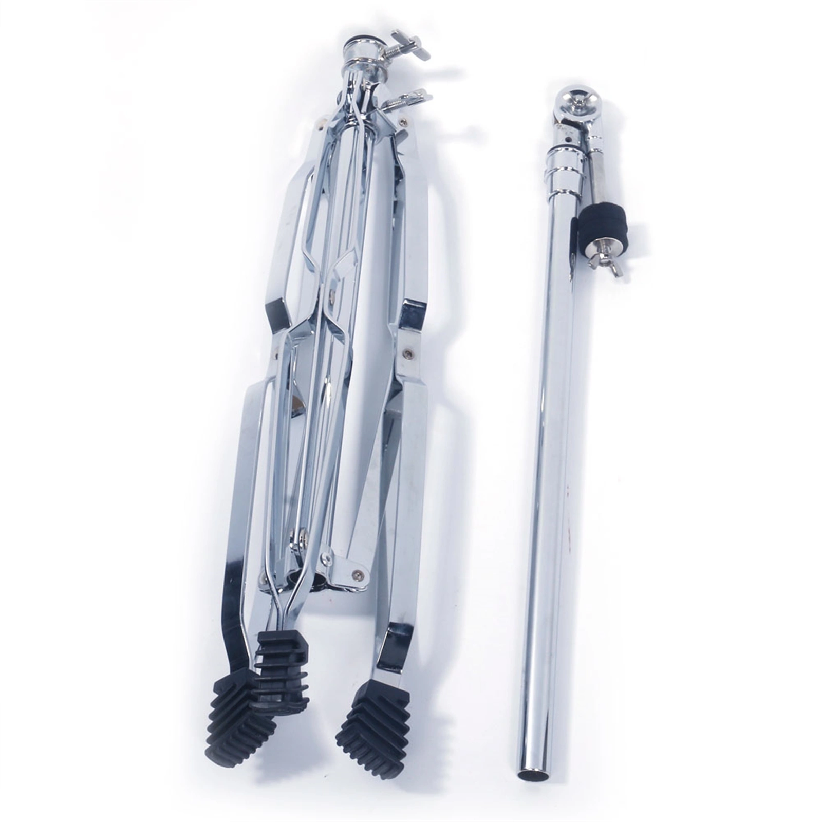 Straight Cymbal Stand Drum Hardware Percussion Mount Holder Gear Set Silver view 2