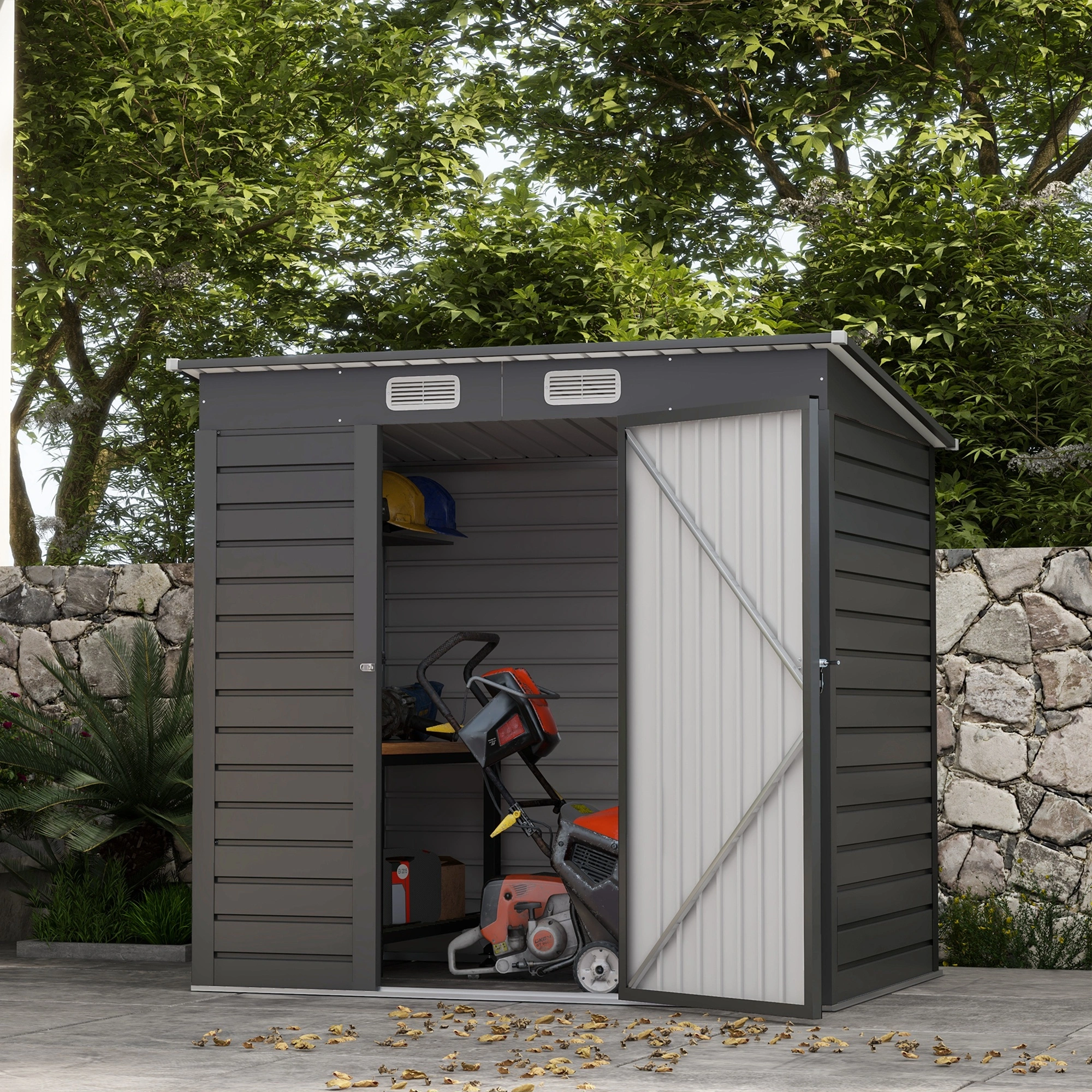 Compact Garden Shed - Durable Metal Outdoor Storage House