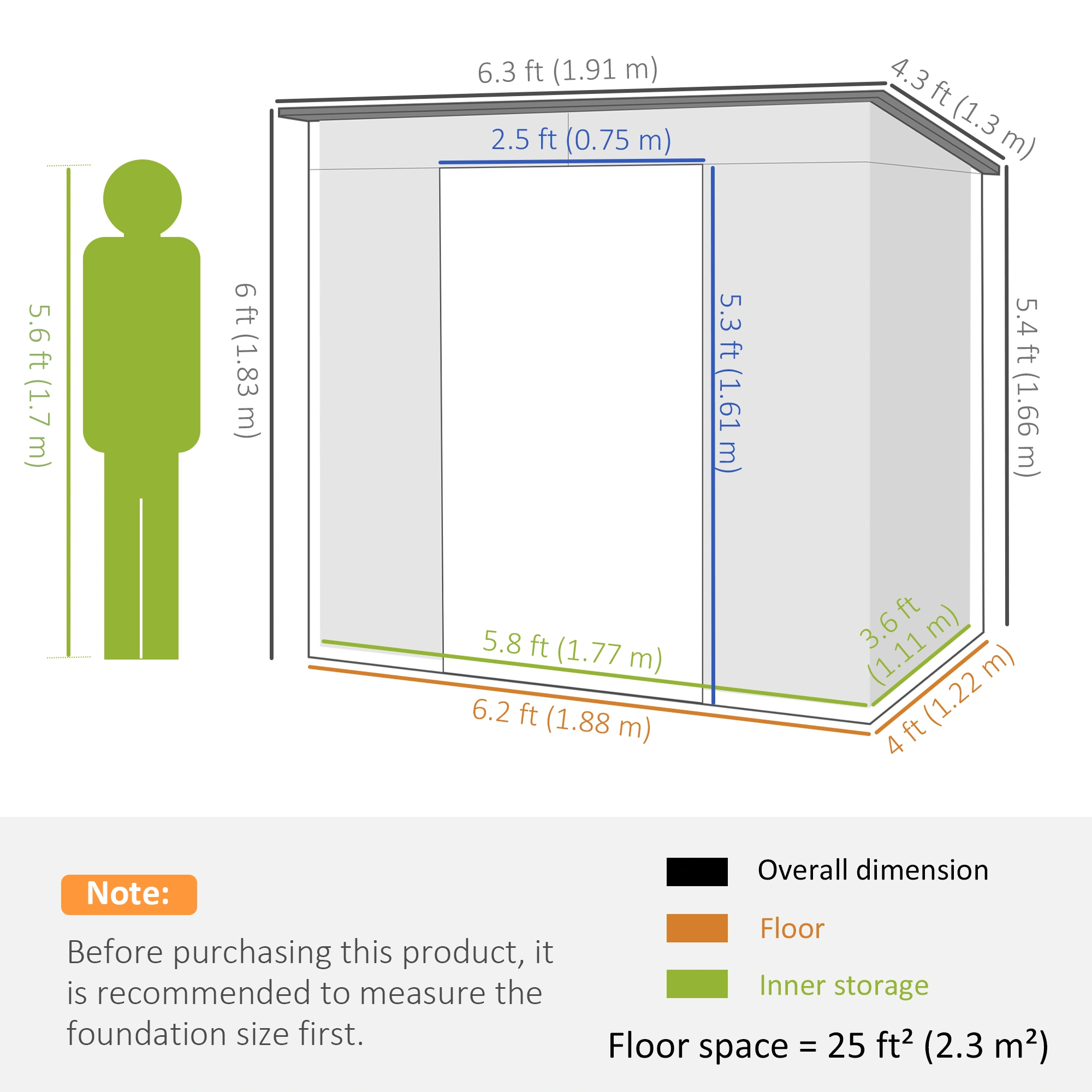Compact Garden Shed - Durable Metal Outdoor Storage House view 3