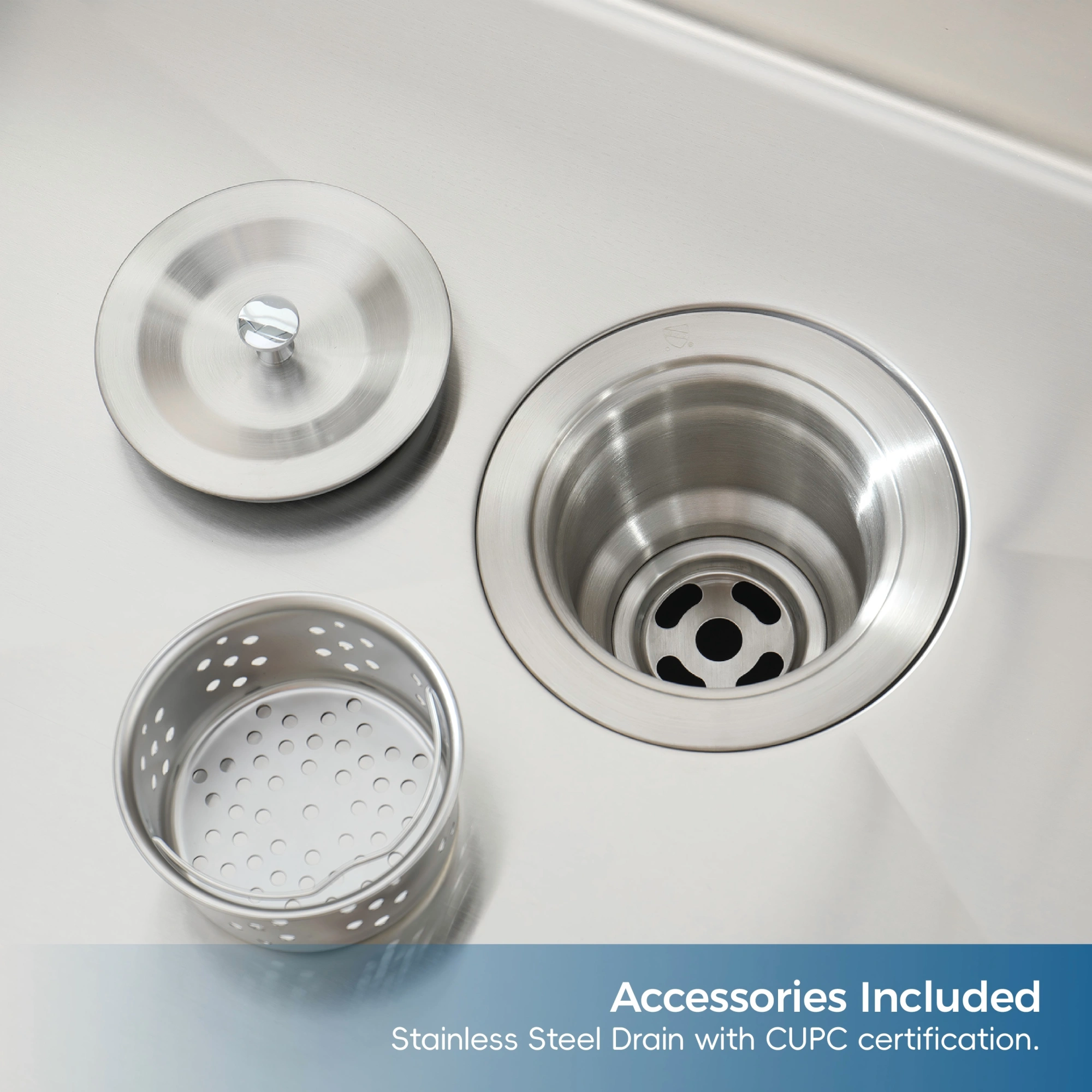 Stainless Steel Kitchen Sink, 23″x19″ Single Bowl, Undermount Handmade Sink in Dark Gray, with US Standard Drain and Hook[Unable ship on weekends, TK/TEMU only for pickup, only TX10643 warehouse supports GOFO] view 11