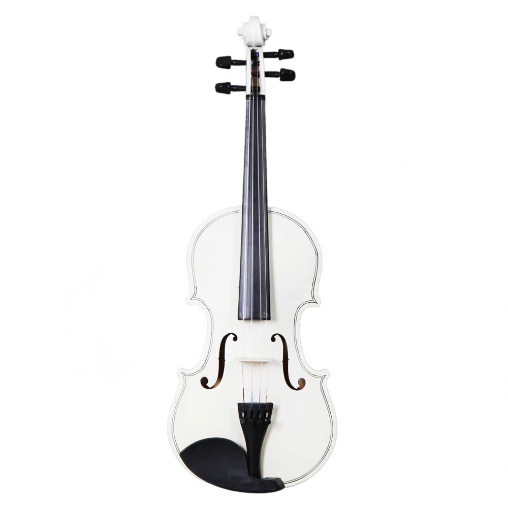 4/4 Full Size Acoustic Violin Complete Kit with Hard Case Bow Rosin White Finish view 3