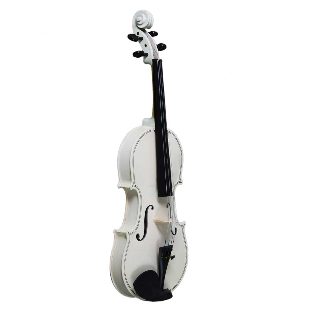 4/4 Full Size Acoustic Violin Complete Kit with Hard Case Bow Rosin White Finish view 4