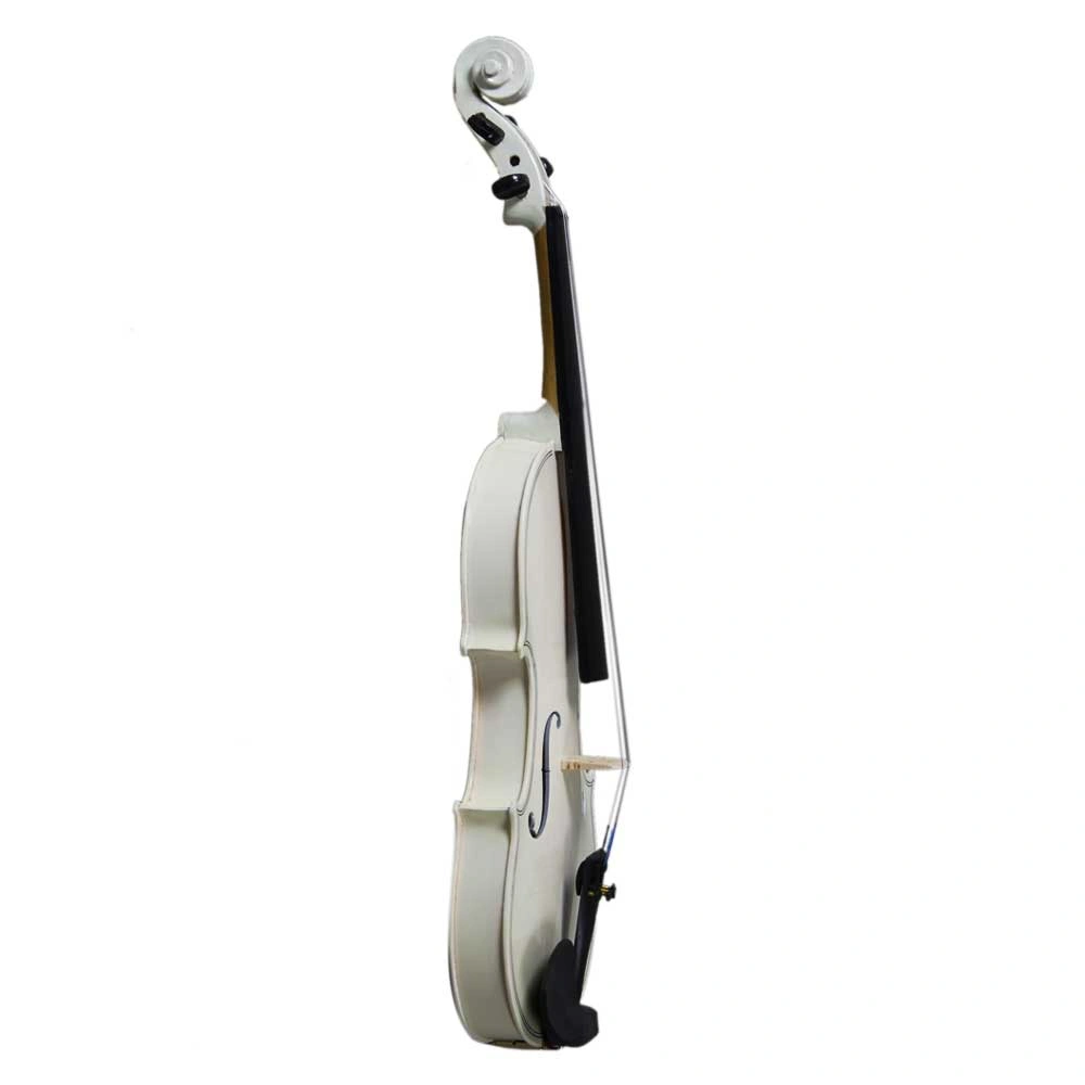 4/4 Full Size Acoustic Violin Complete Kit with Hard Case Bow Rosin White Finish view 5