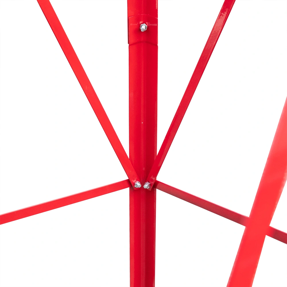 8FT Weather Resistant Yard Garden Windmill Red view 10