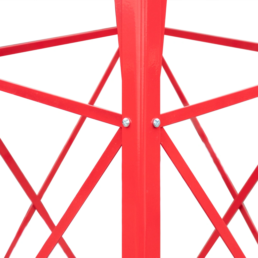 8FT Weather Resistant Yard Garden Windmill Red view 20