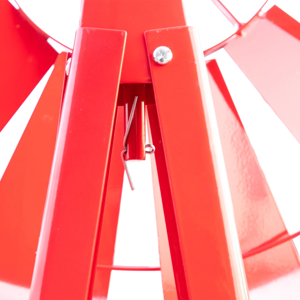 8FT Weather Resistant Yard Garden Windmill Red view 22