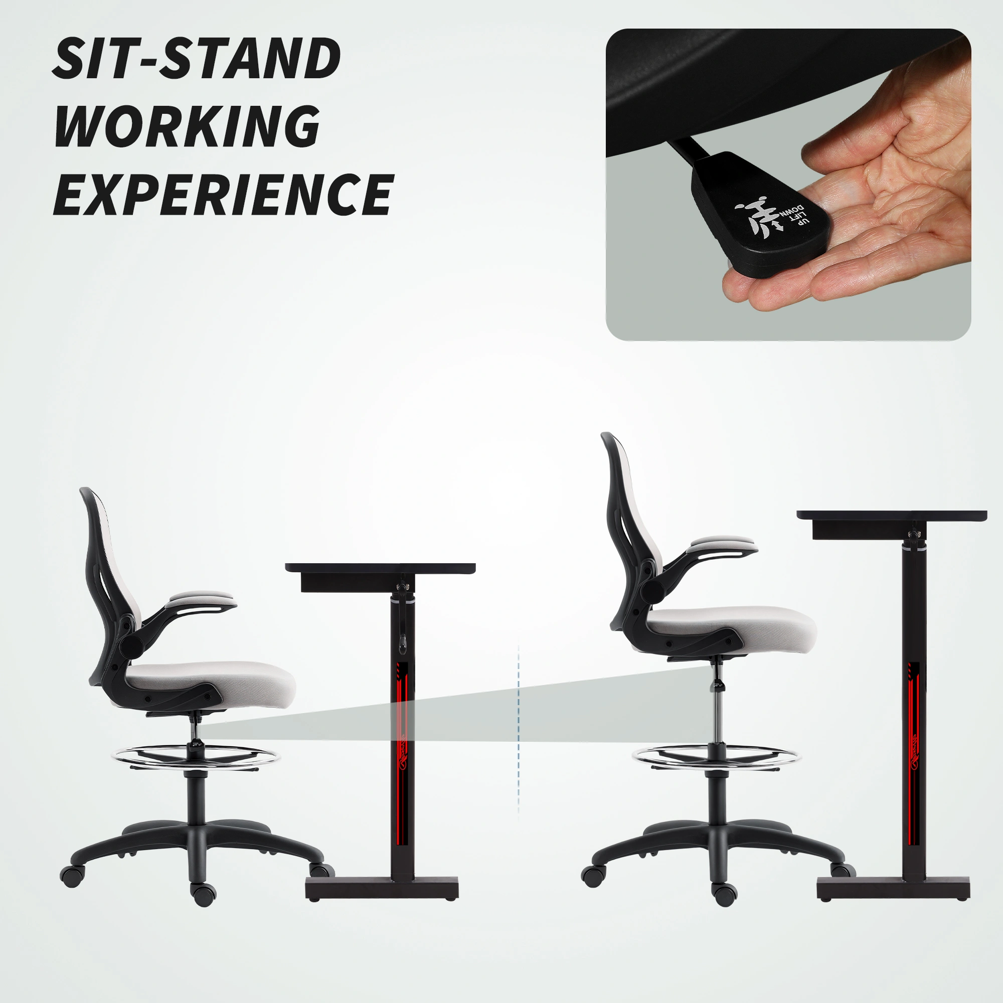Massaging Office Chair - Ergonomic Executive Swivel Chair with Vibration Massage, High Back view 2