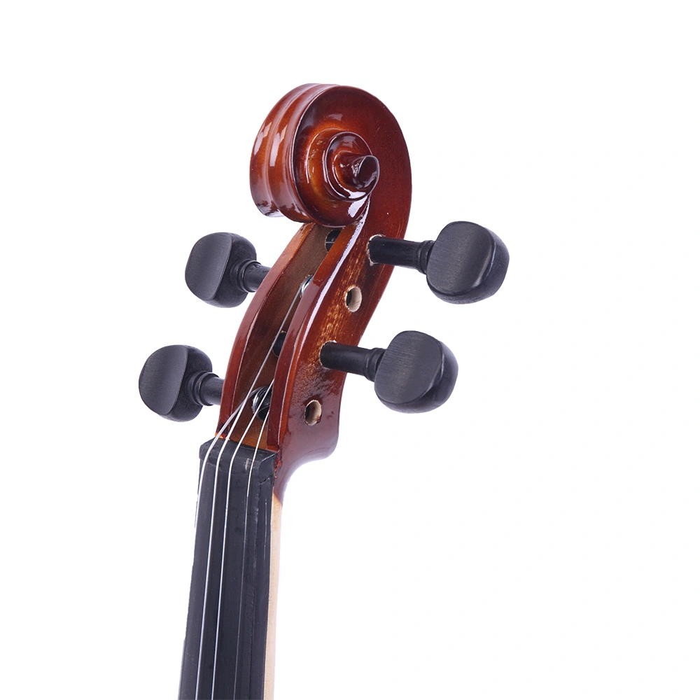 GV201 4/4 Classic Solid Wood Violin Case Bow Violin Strings Rosin Shoulder Rest Electronic Tuner view 11