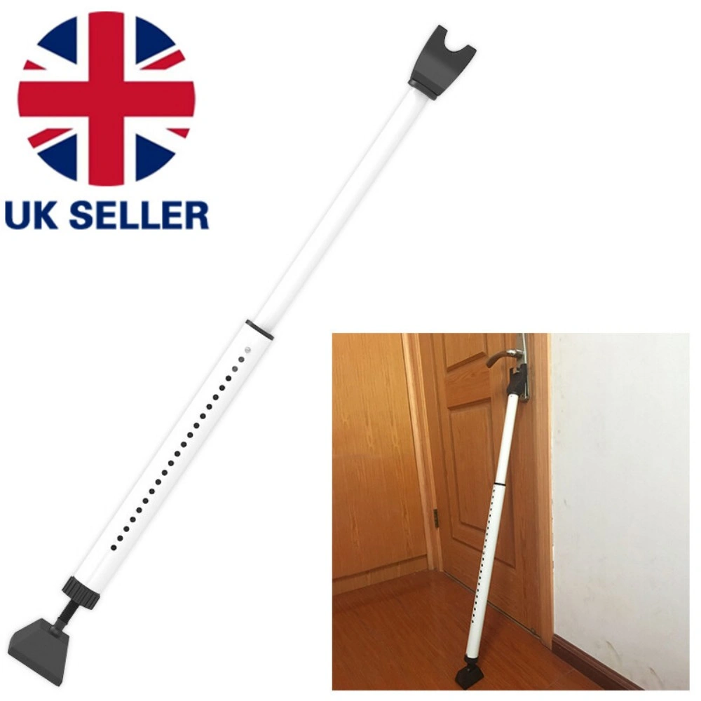 Door Jammer Security Bar Adjustable Non Slip Patio Door Brace Lock for Home Safety