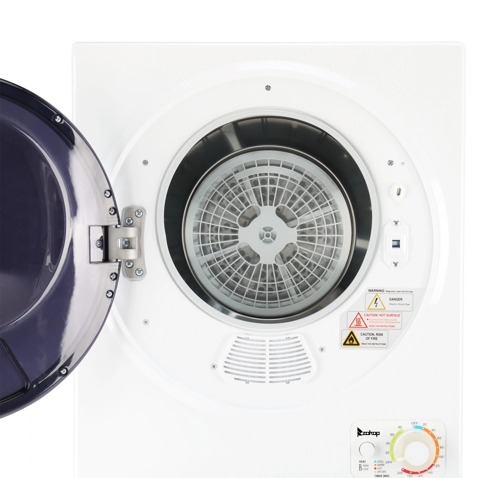 GYM25-78 Compact Portable Household clothes Dryer 1.6cuft with Stainless Steel Drum Black and White 120V MECHANICAL Control ETL Certification view 10