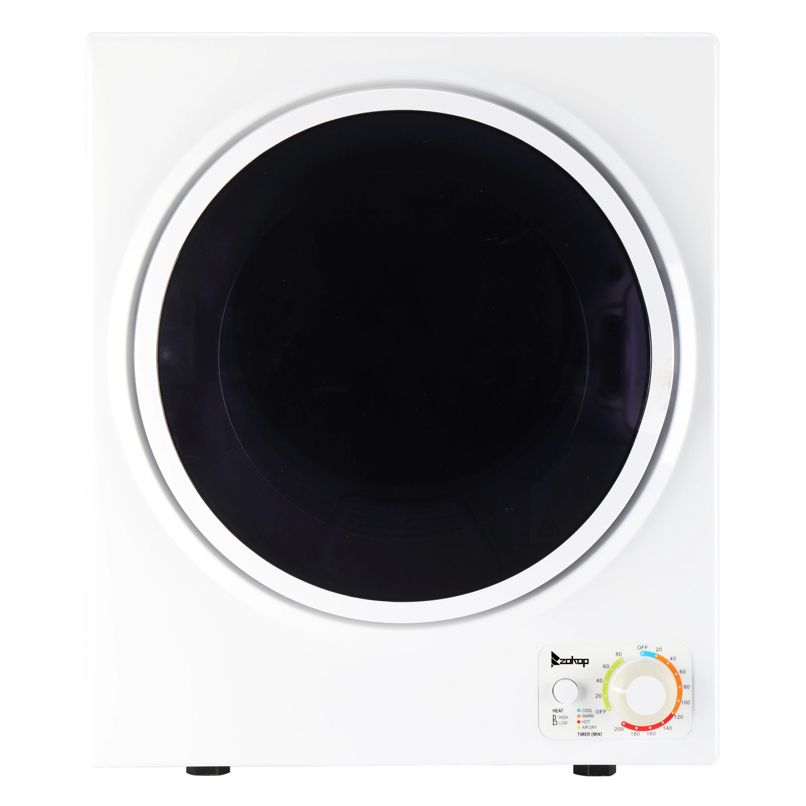 GYM25-78 Compact Portable Household clothes Dryer 1.6cuft with Stainless Steel Drum Black and White 120V MECHANICAL Control ETL Certification view 3